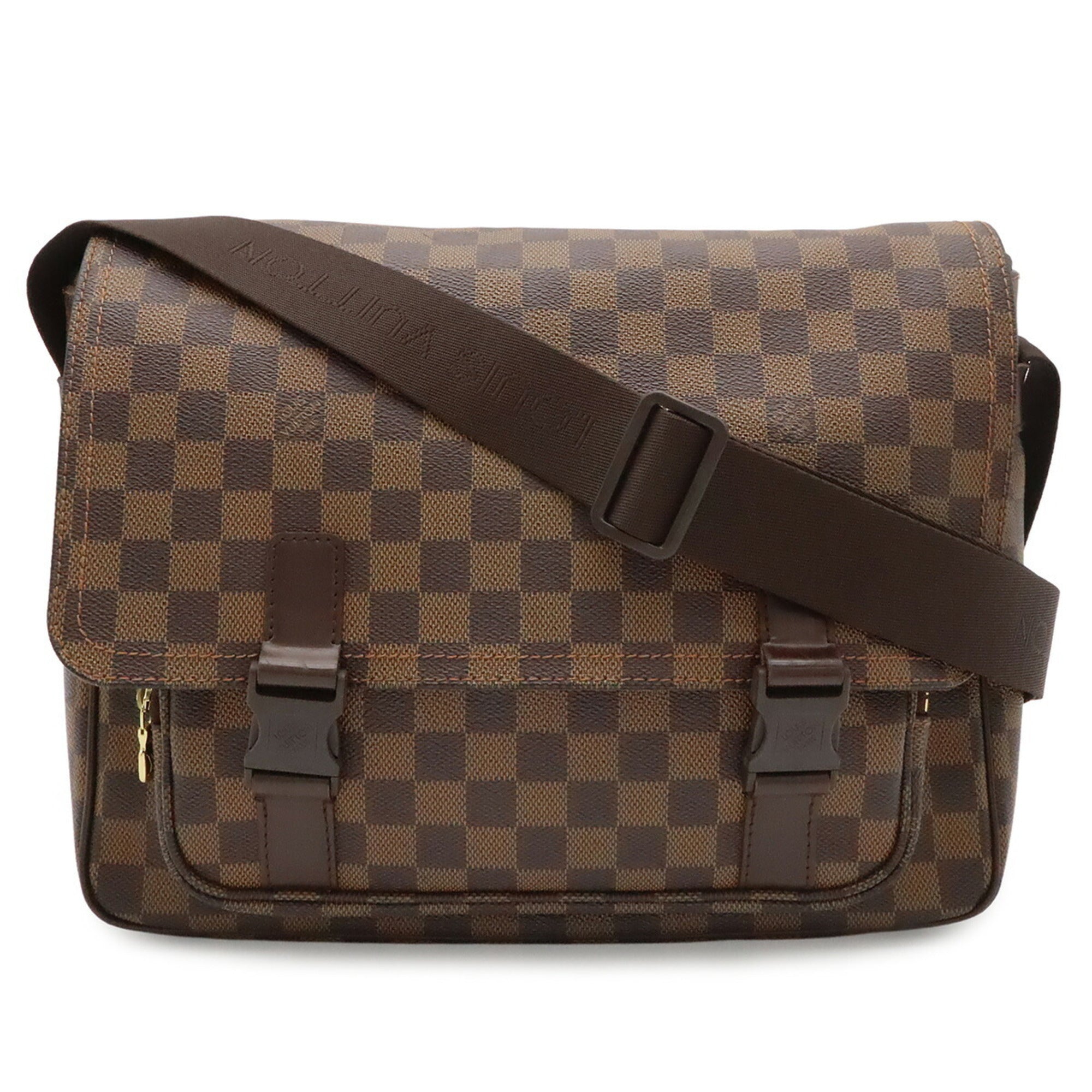 Louis Vuitton Brown Pvc Coated Canvas Messenger Bag Shoulder Bag (Pre-Owned)
