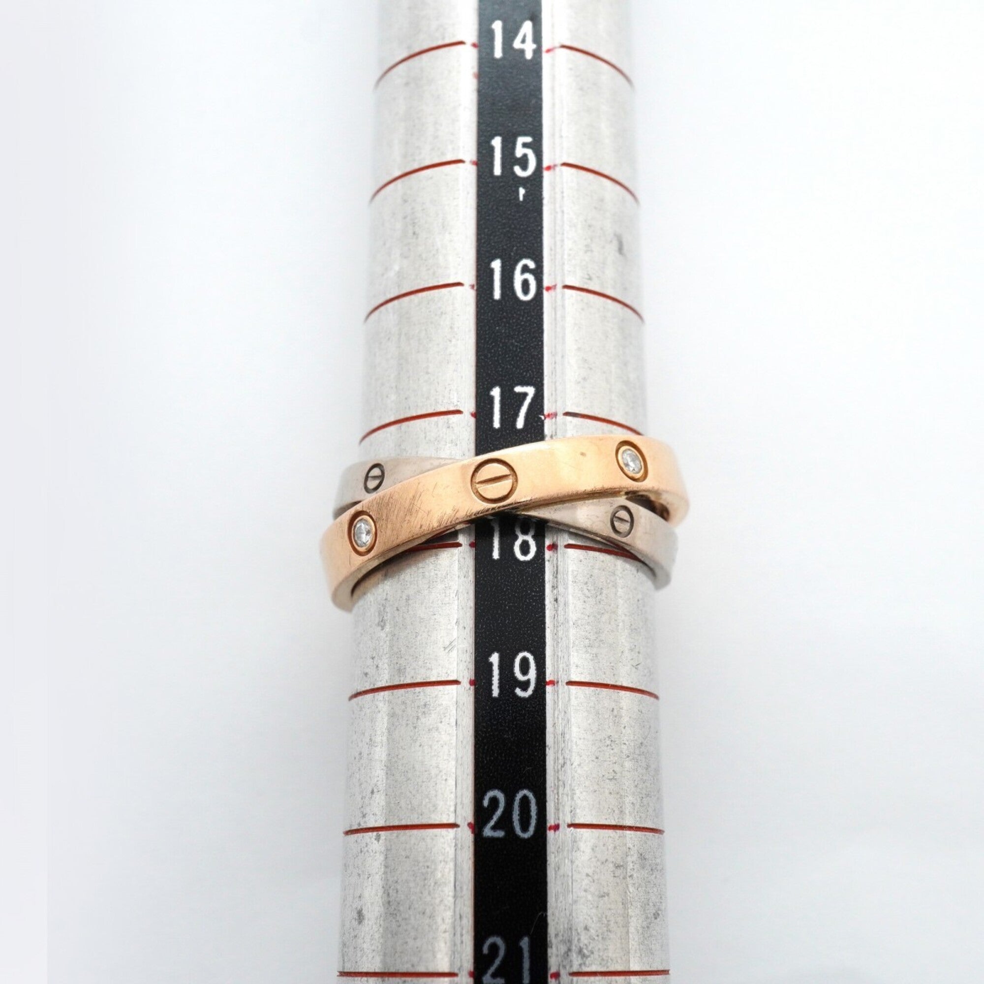 Cartier Pink Gold (18K) White Gold (18K) Band Ring (Pre-Owned)