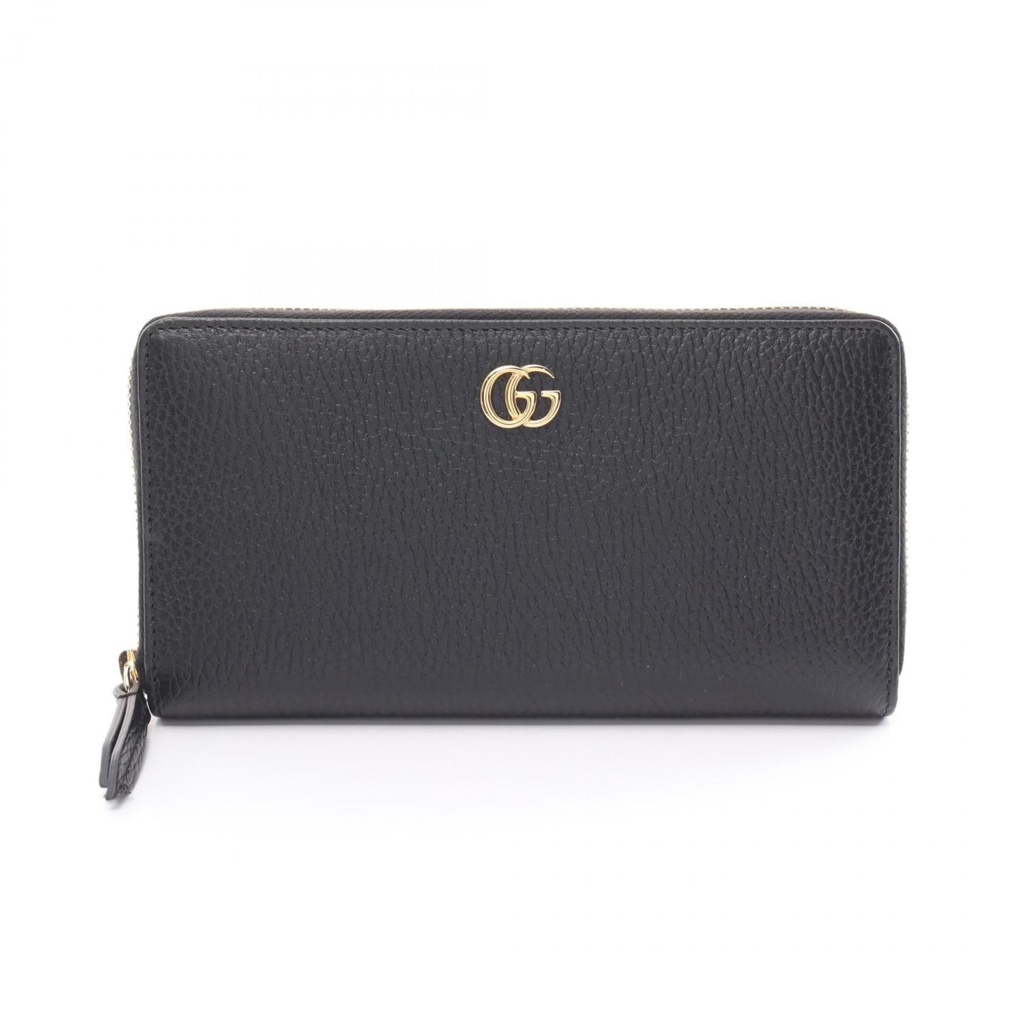Gucci Black Leather Long Wallet (Bi-Fold) (Pre-Owned)