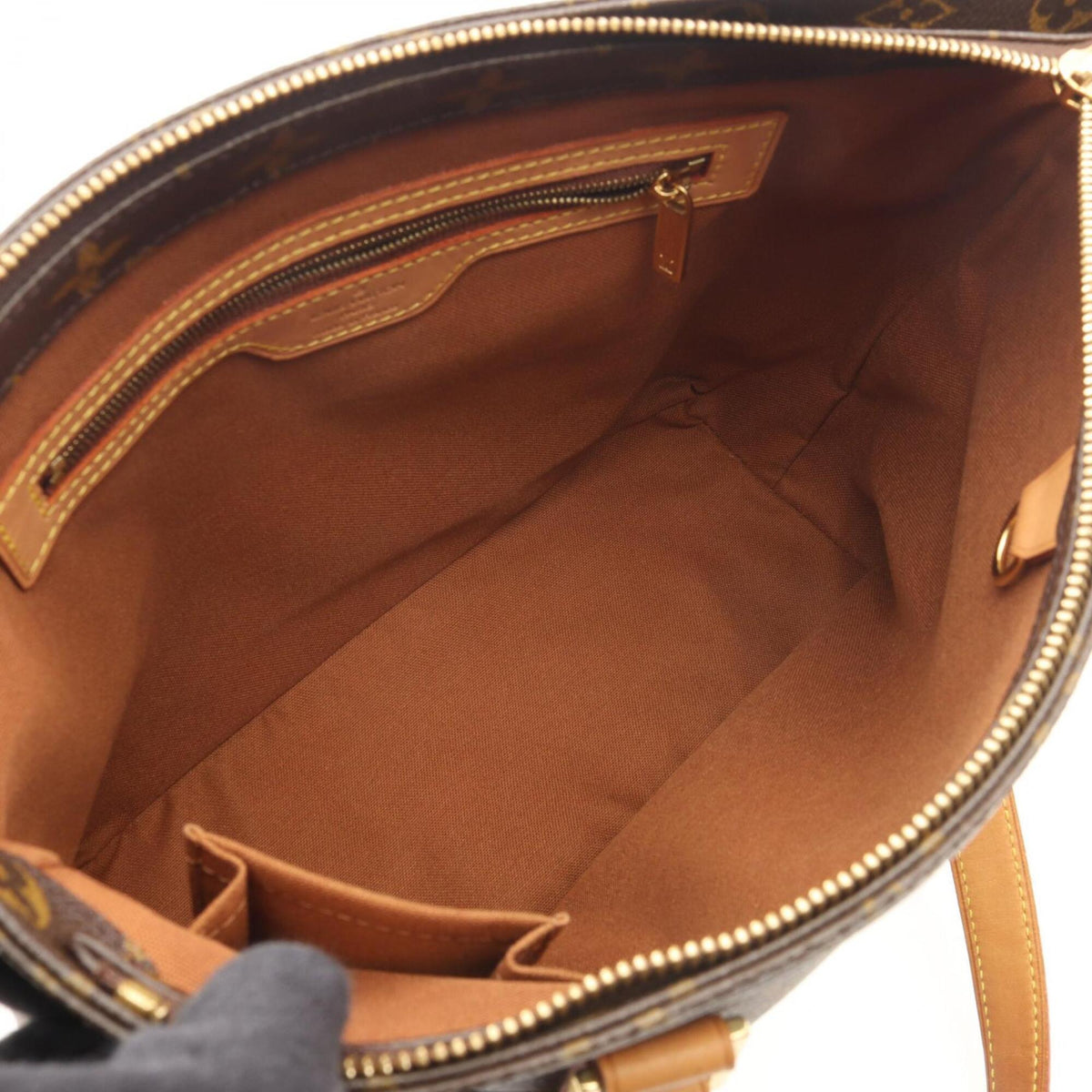Louis Vuitton Brown Monogram Coated Canvas Leather Handbag Shoulder Bag (Pre-Owned)