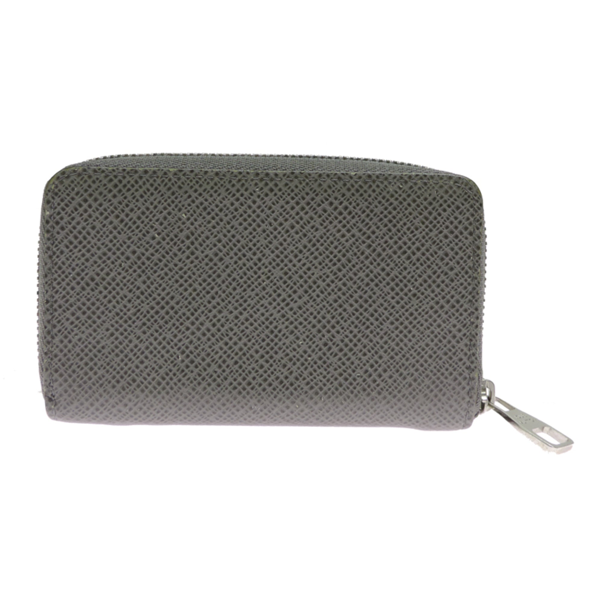 Louis Vuitton Gray Taiga Leather Coin Purse/Coin Case (Pre-Owned)