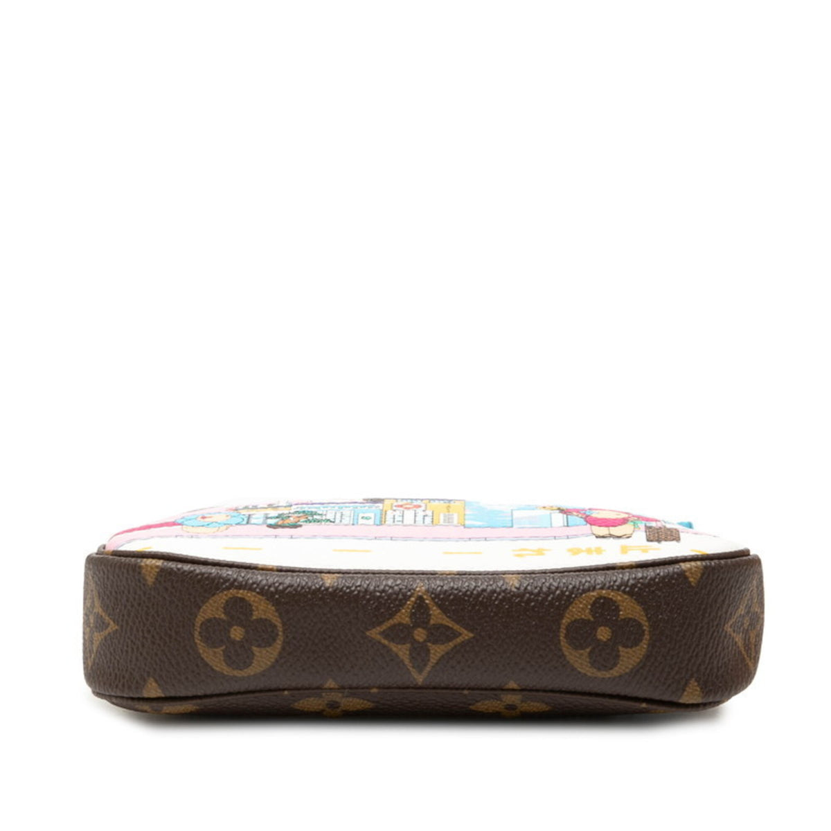 Louis Vuitton Blue Brown Multi-Color Pvc Leather Handbag Pochette Pouch (Pre-Owned)