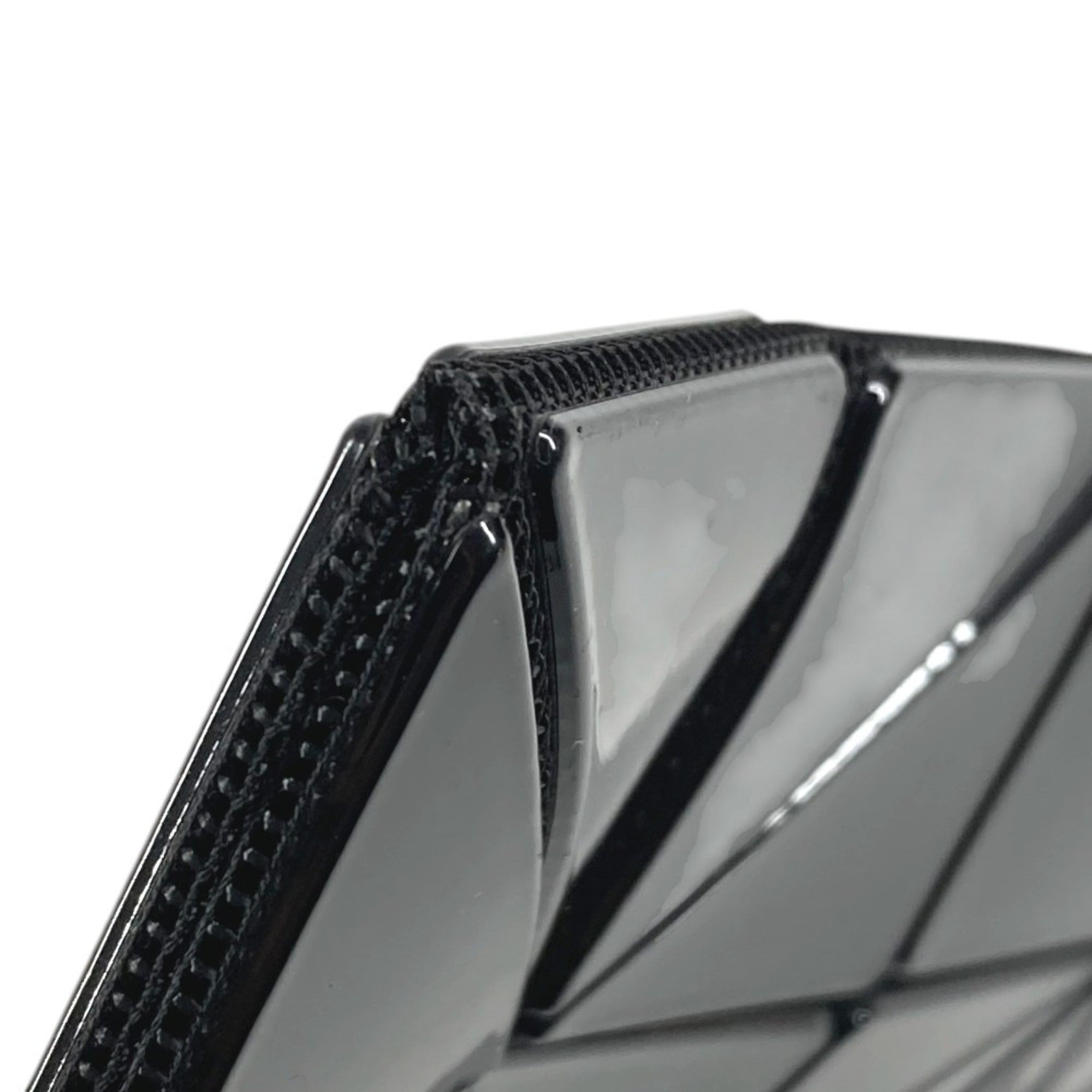 Issey Miyake Black Pvc Clutch Bag Handbag (Pre-Owned)