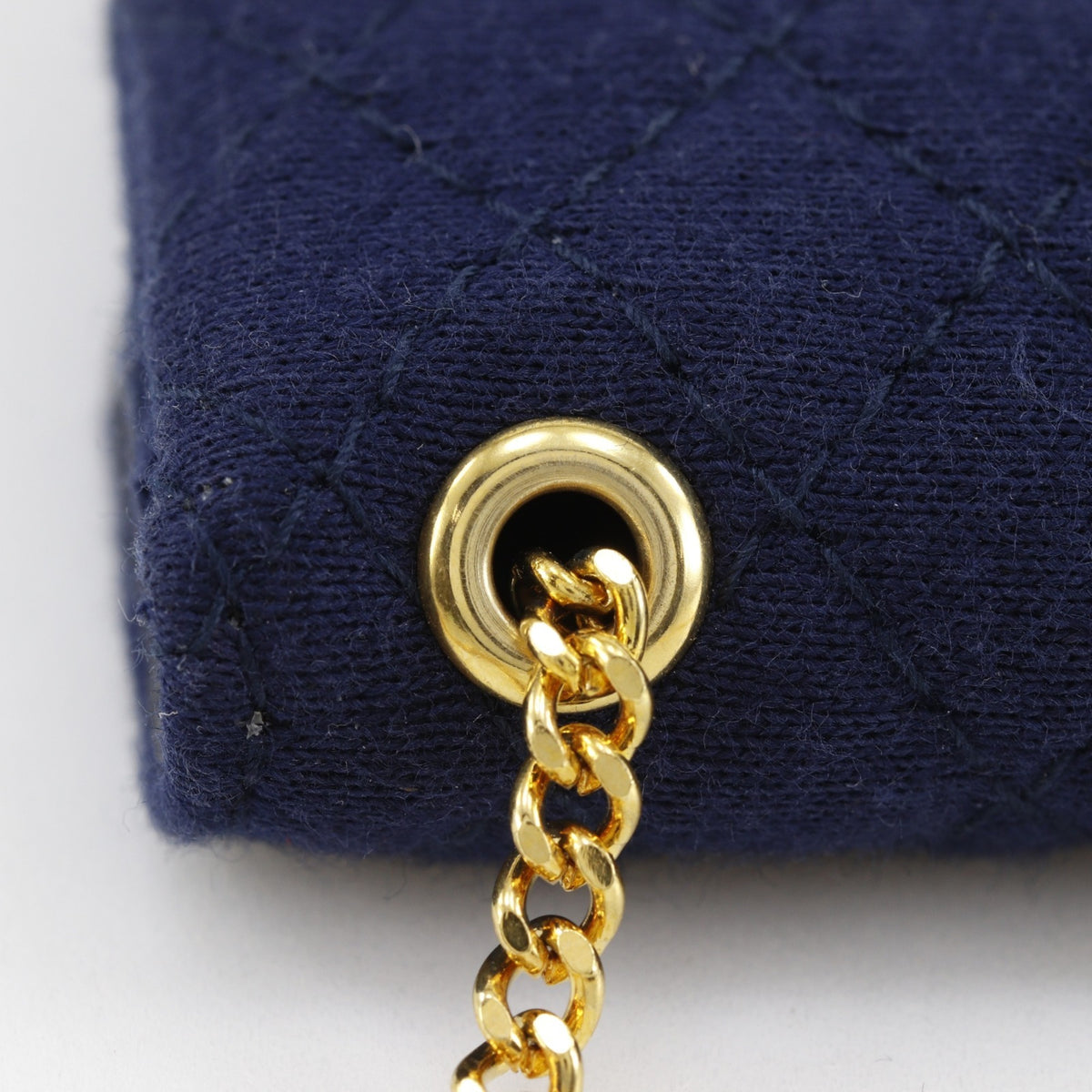 Chanel Navy Cotton Pouch (Pre-Owned)