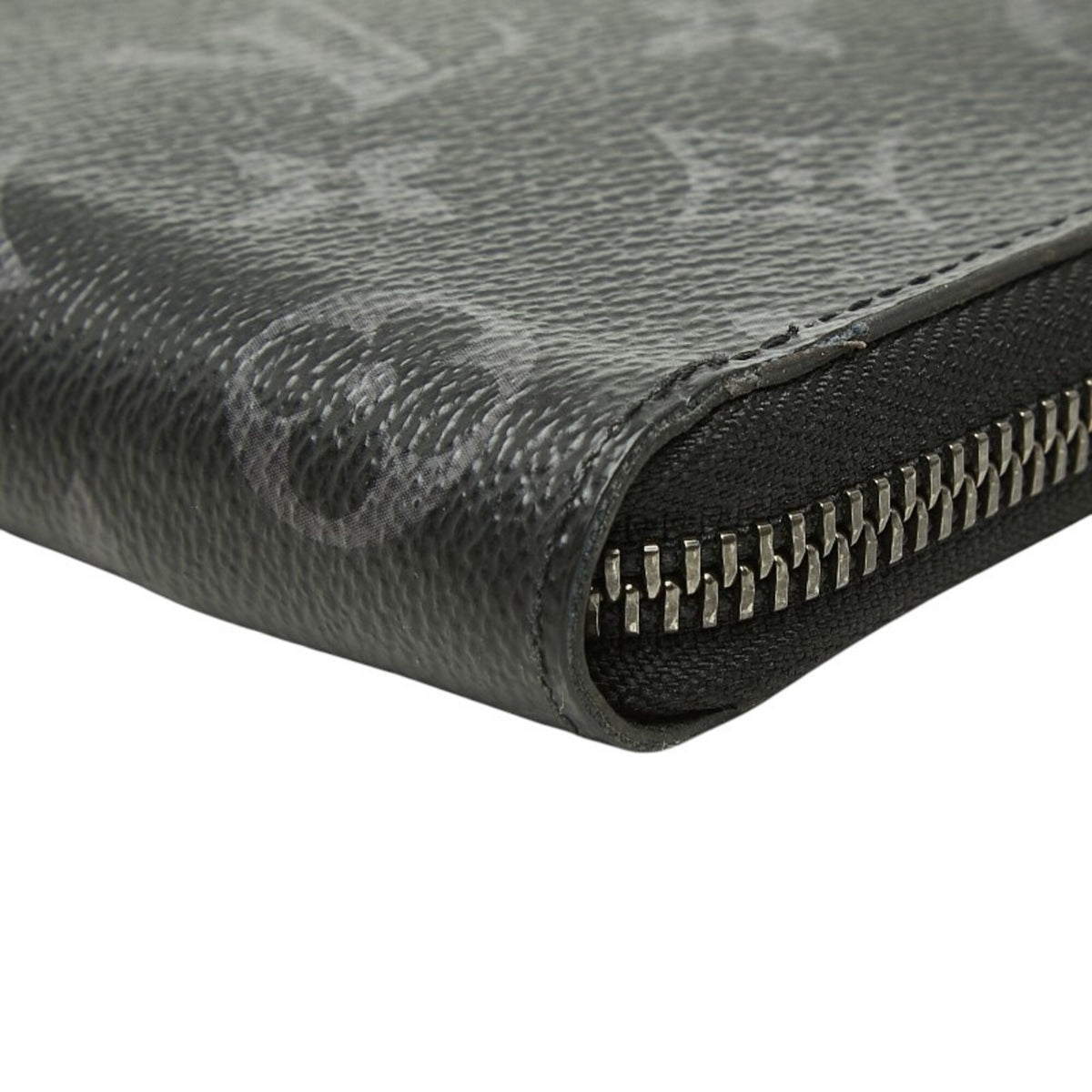 Louis Vuitton Black Gray Pvc Leather Long Wallet (Bi-Fold) (Pre-Owned)