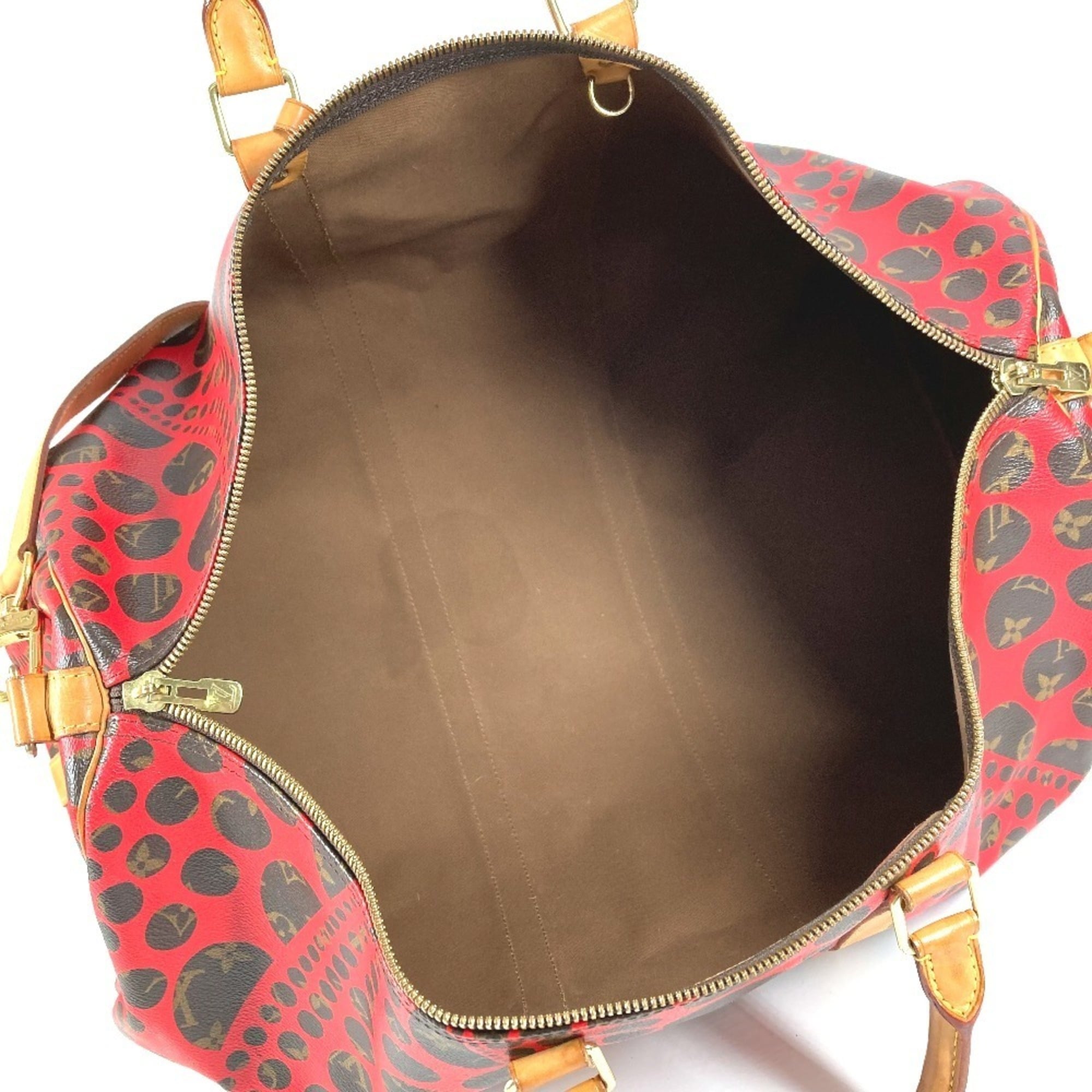 Louis Vuitton Red Color Monogram Canvas Boston Bag Shoulder Bag (Pre-Owned)