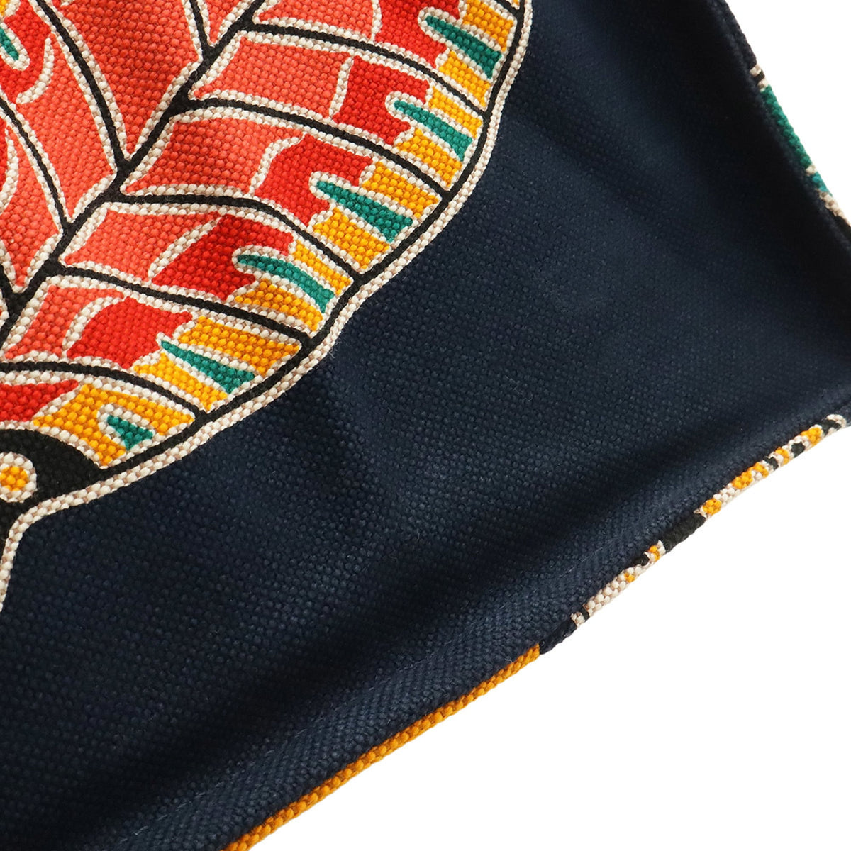 Hermes Dark Navy Multi-Color Canvas Beach Bag Pouch Shoulder Bag Tote Bag (Pre-Owned)