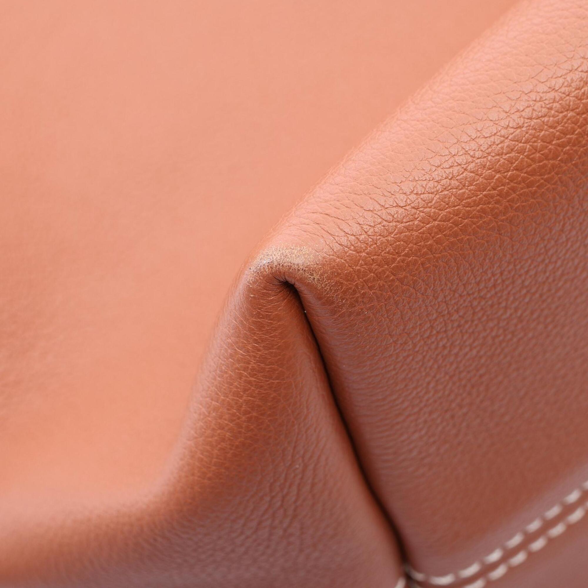 Louis Vuitton Brown Leather Handbag Pouch Shoulder Bag (Pre-Owned)
