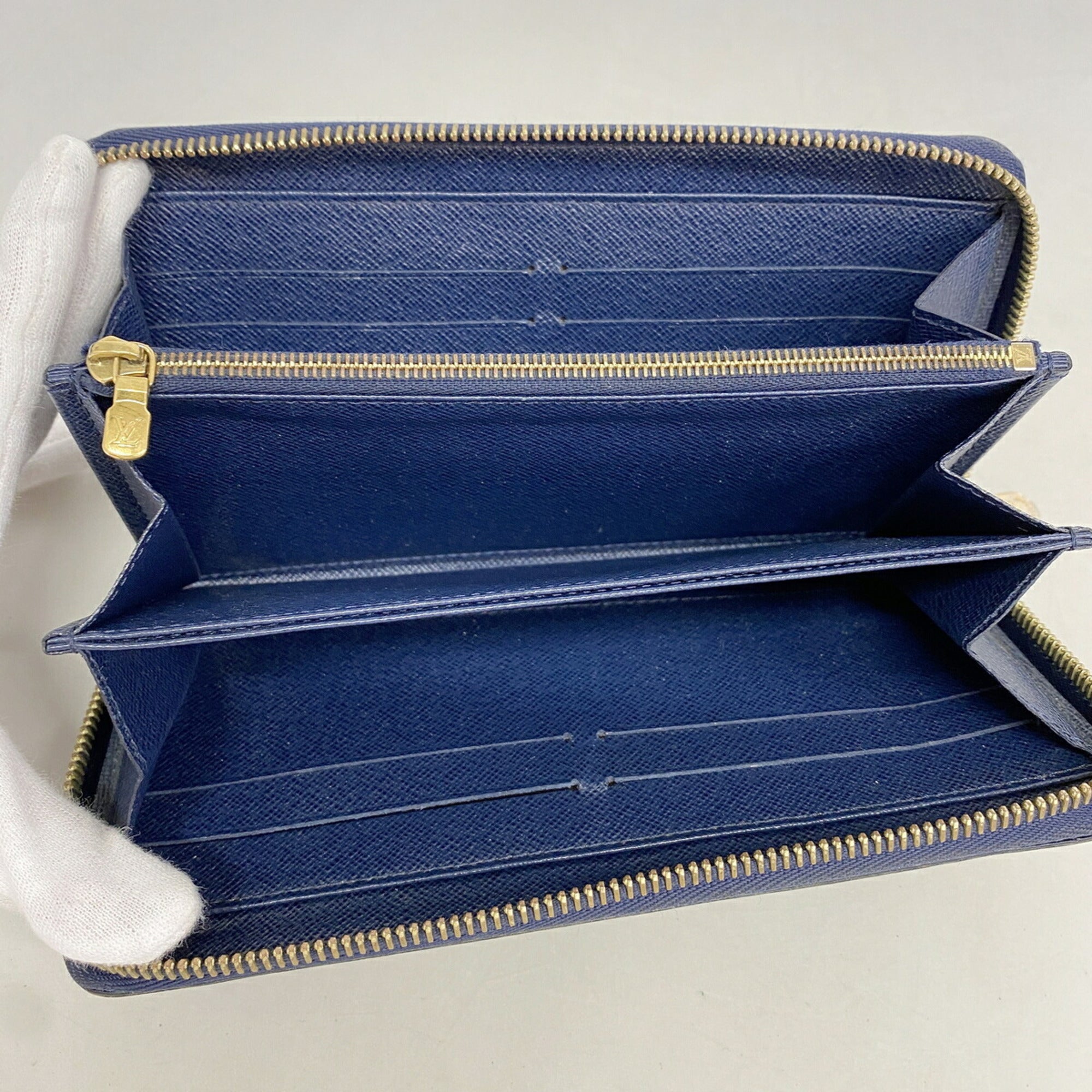 Louis Vuitton Blue Ebene Long Wallet (Bi-Fold) (Pre-Owned)