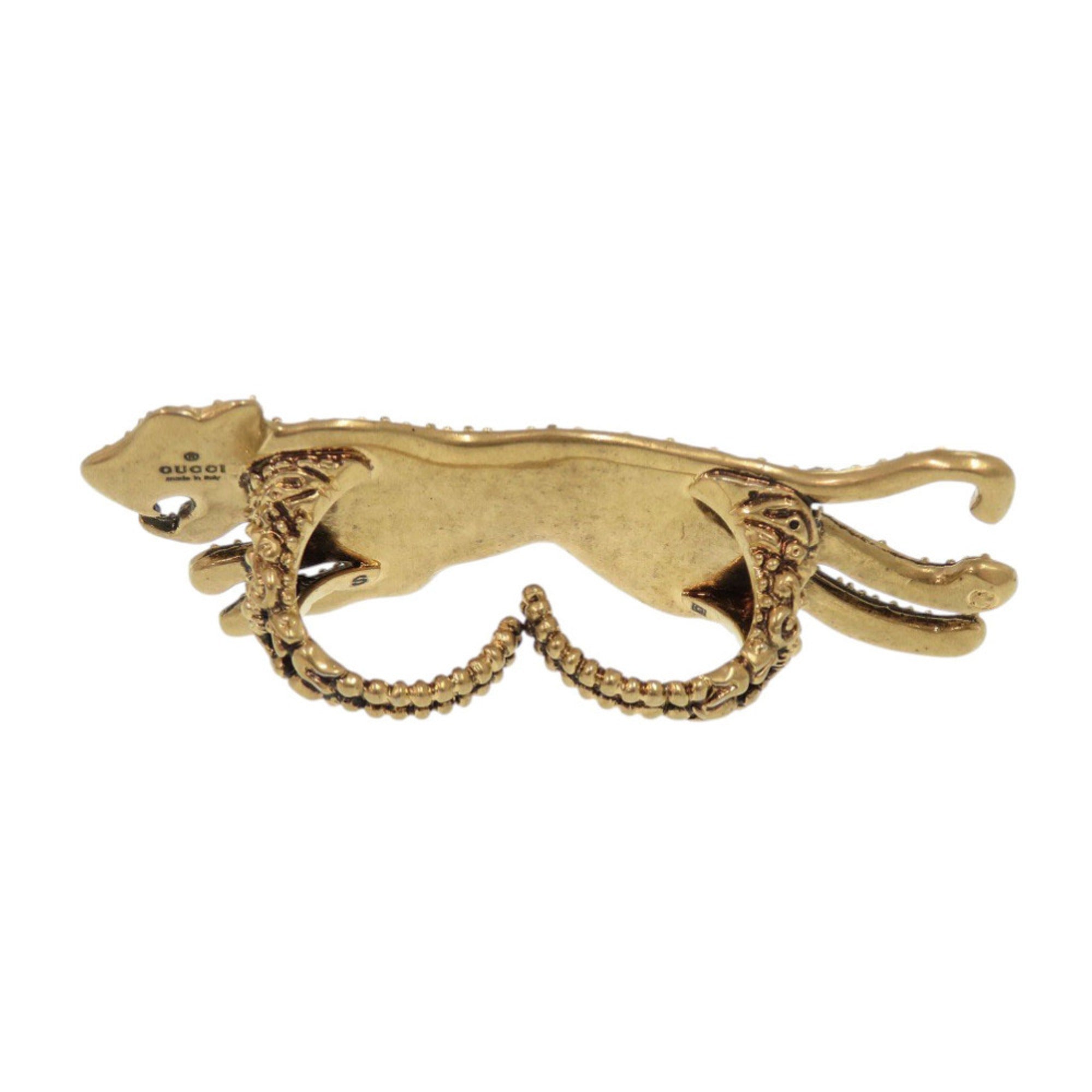 Gucci Gold Silver Metal Band Ring (Pre-Owned)