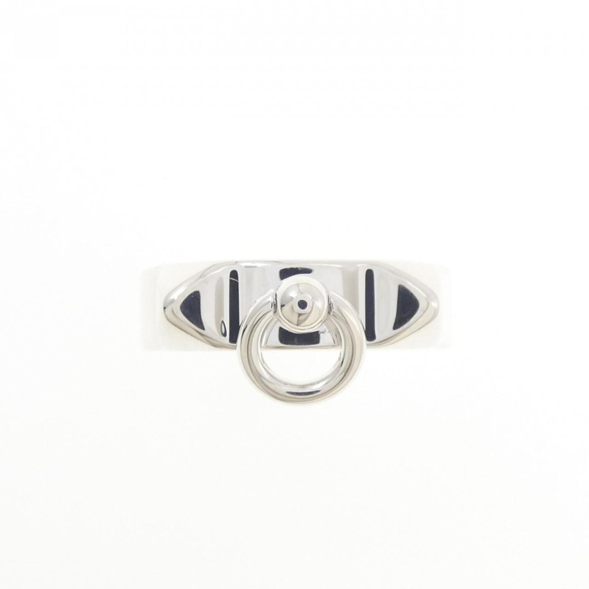 Hermes Silver 925 Band Ring (Pre-Owned)