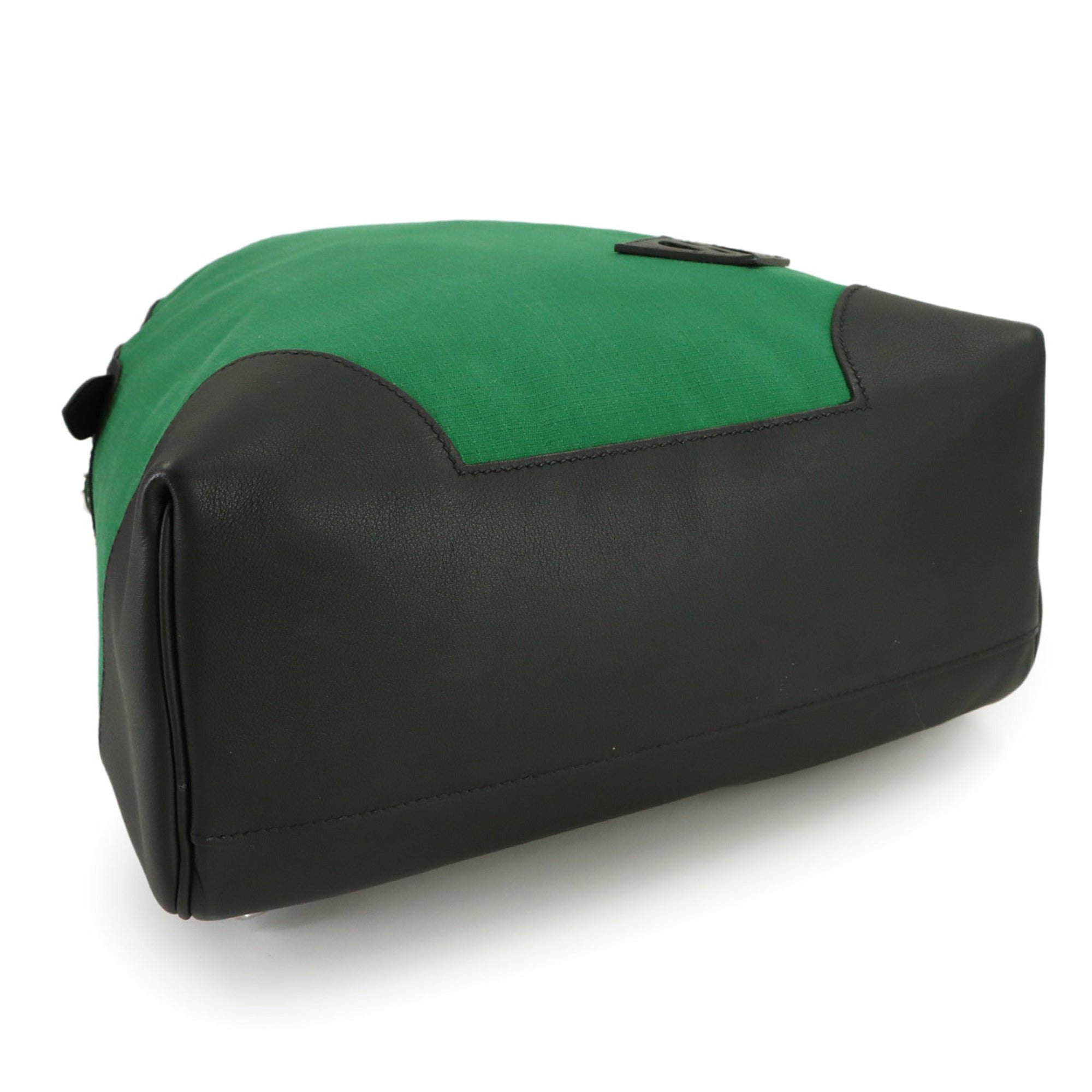 Hermes Black Green Swift Leather Backpack (Pre-Owned)