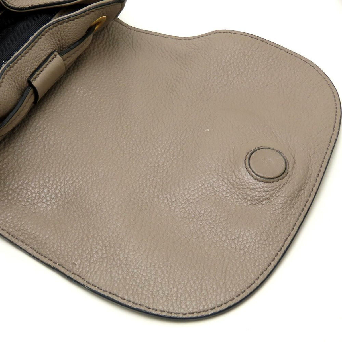 Prada Gray Grayish Leather Backpack (Pre-Owned)