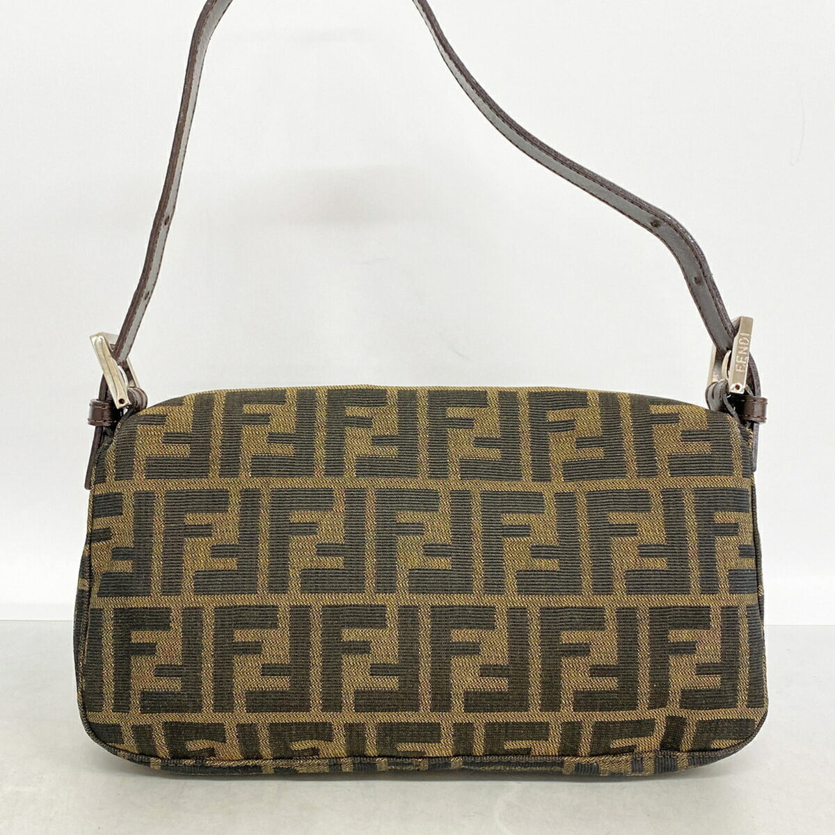 Fendi Brown Nylon Canvas Handbag (Pre-Owned)
