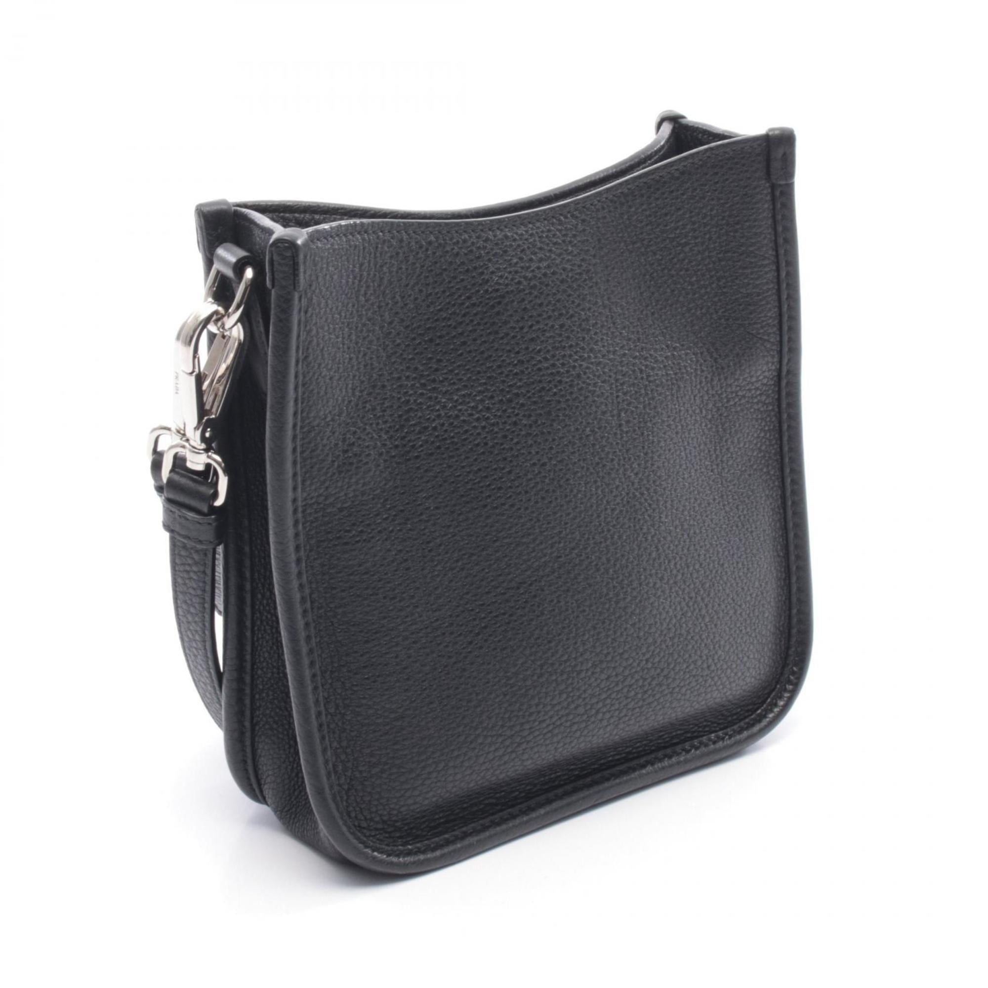 Prada Black Leather Canvas Handbag Shoulder Bag (Pre-Owned)
