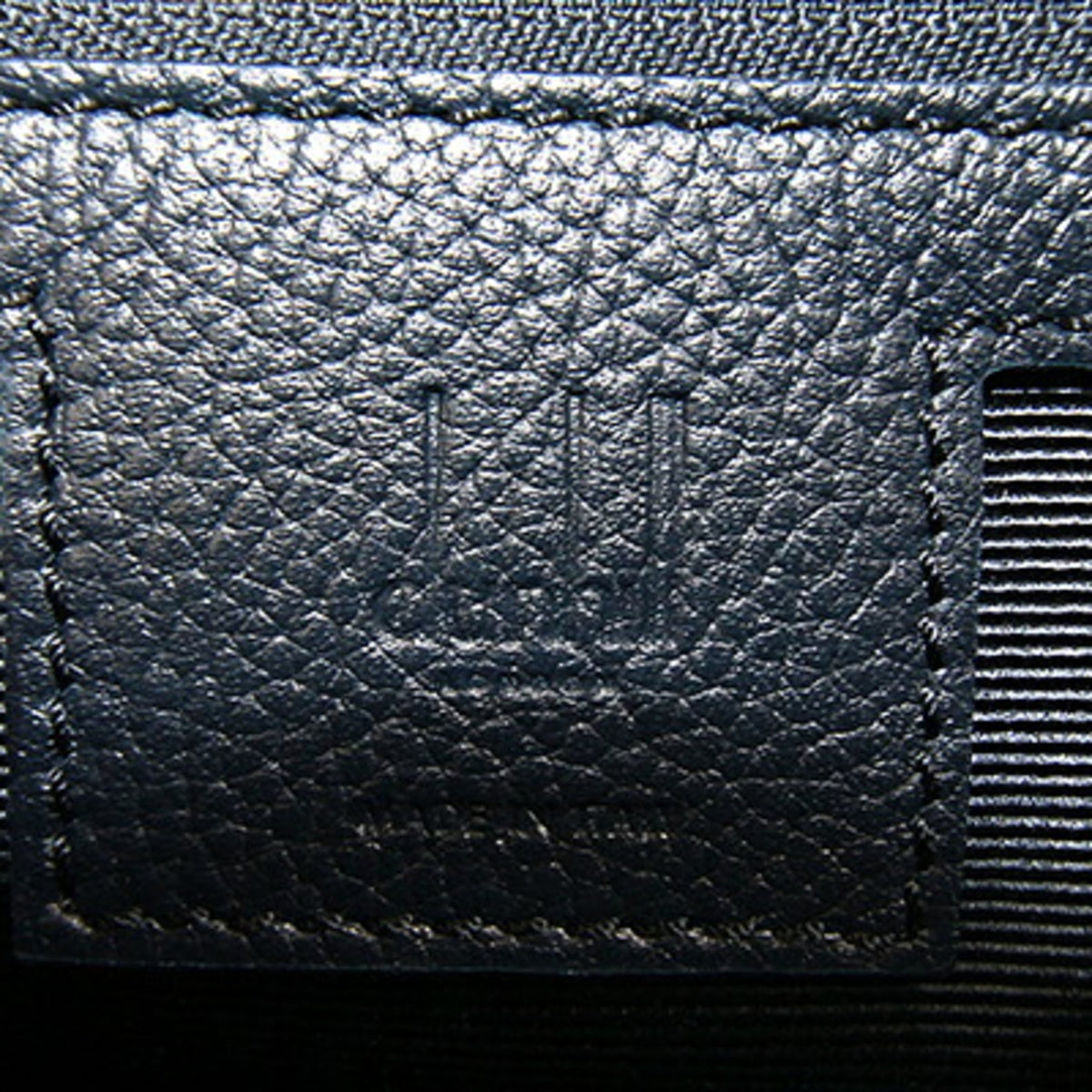 Dunhill Navy Leather Canvas Pochette Shoulder Bag (Pre-Owned)