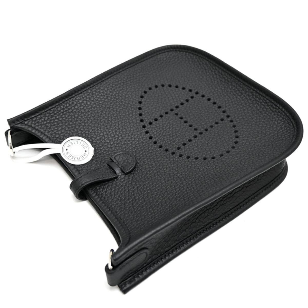 Hermes Noir Taurillon Clemence Leather Shoulder Bag (Pre-Owned)