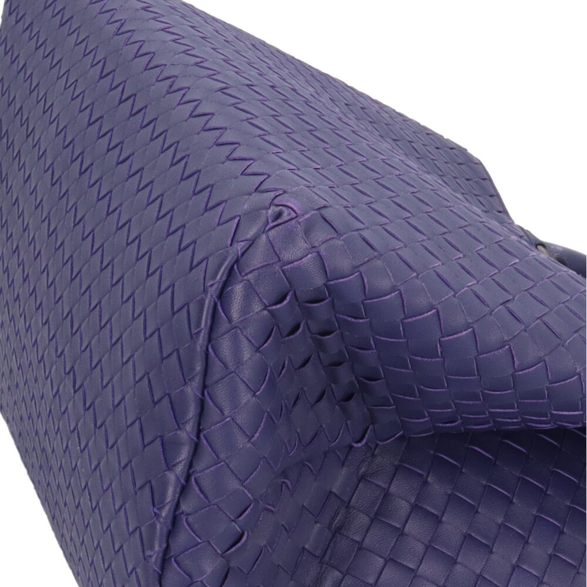 Bottega Veneta Purple Leather Handbag Tote Bag (Pre-Owned)