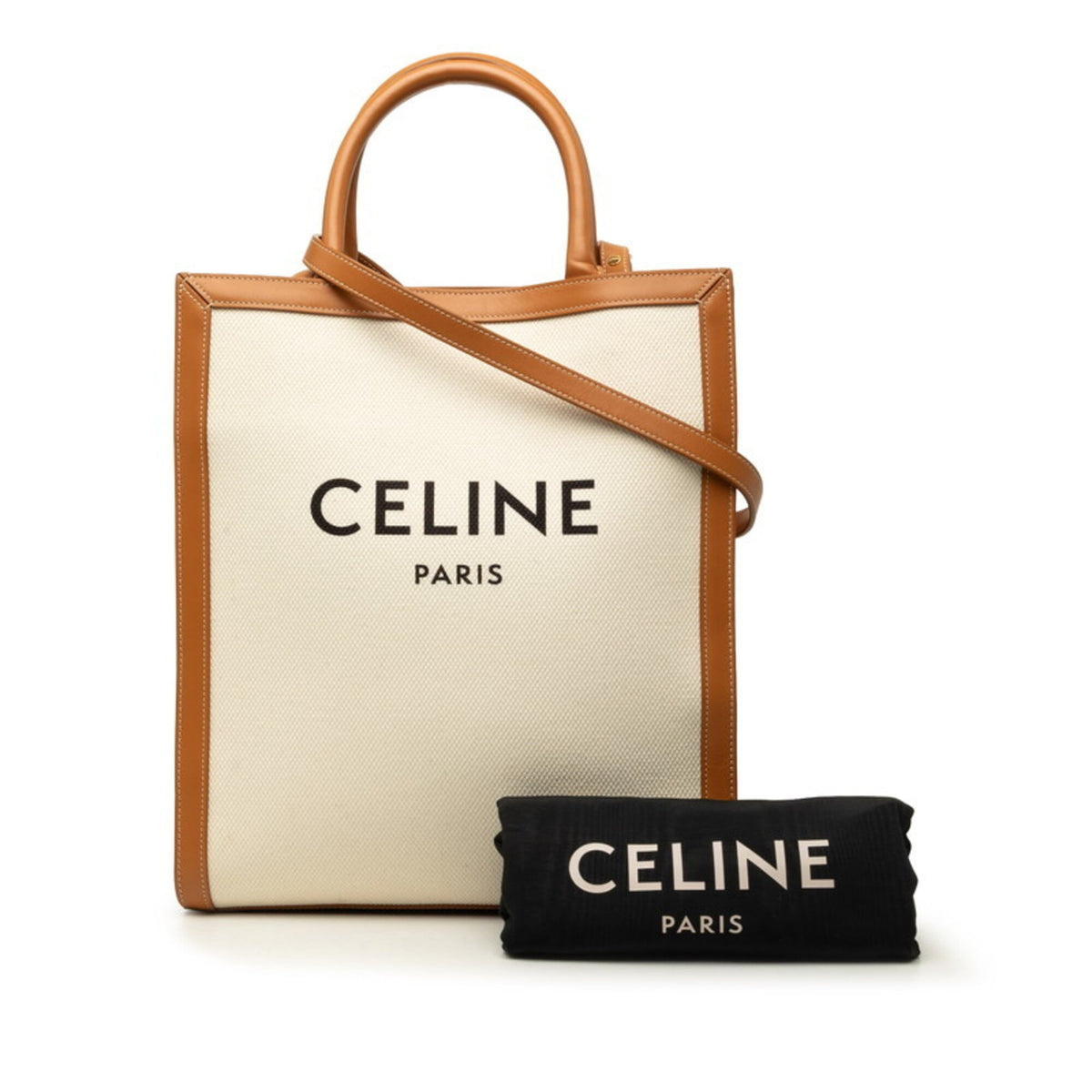 Celine Brown Ivory Ivory Handbag Shoulder Bag (Pre-Owned)