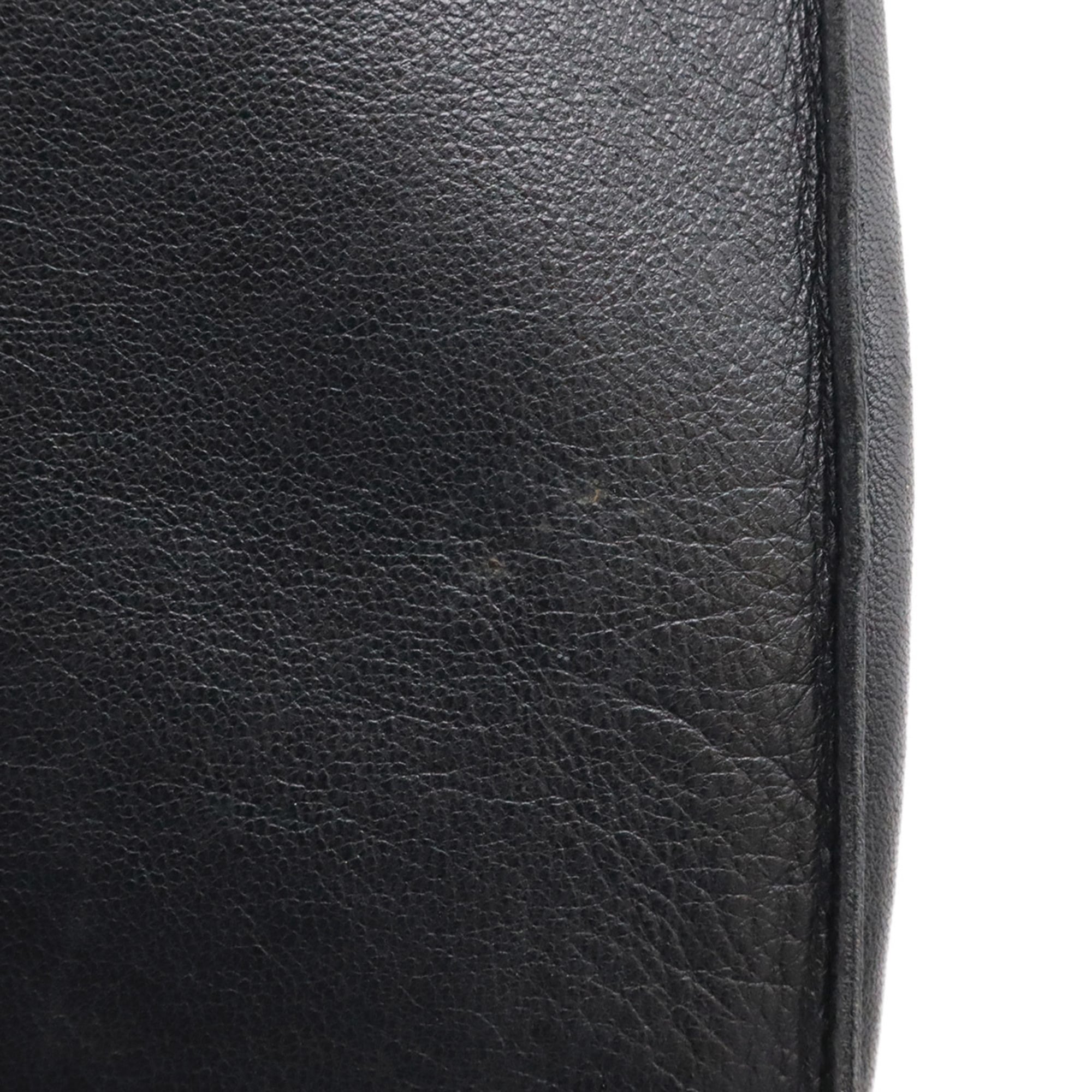 Hermes Black Leather Pochette Shoulder Bag (Pre-Owned)