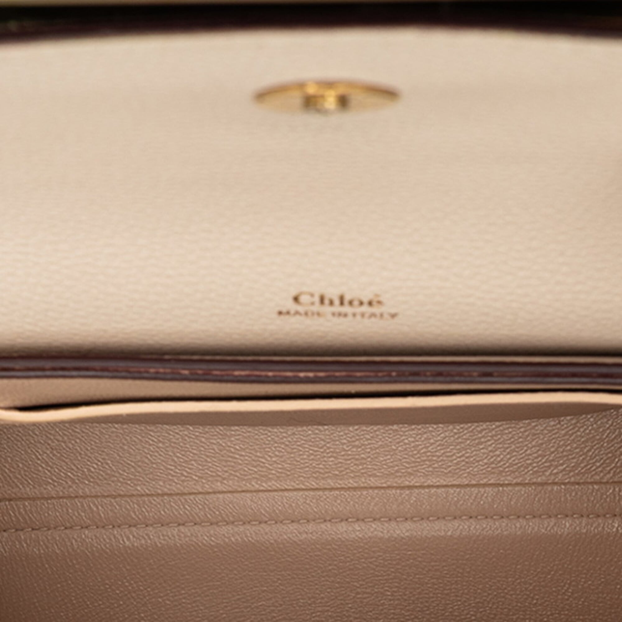 Chloé Gray Ivory Leather Shoulder Bag (Pre-Owned)