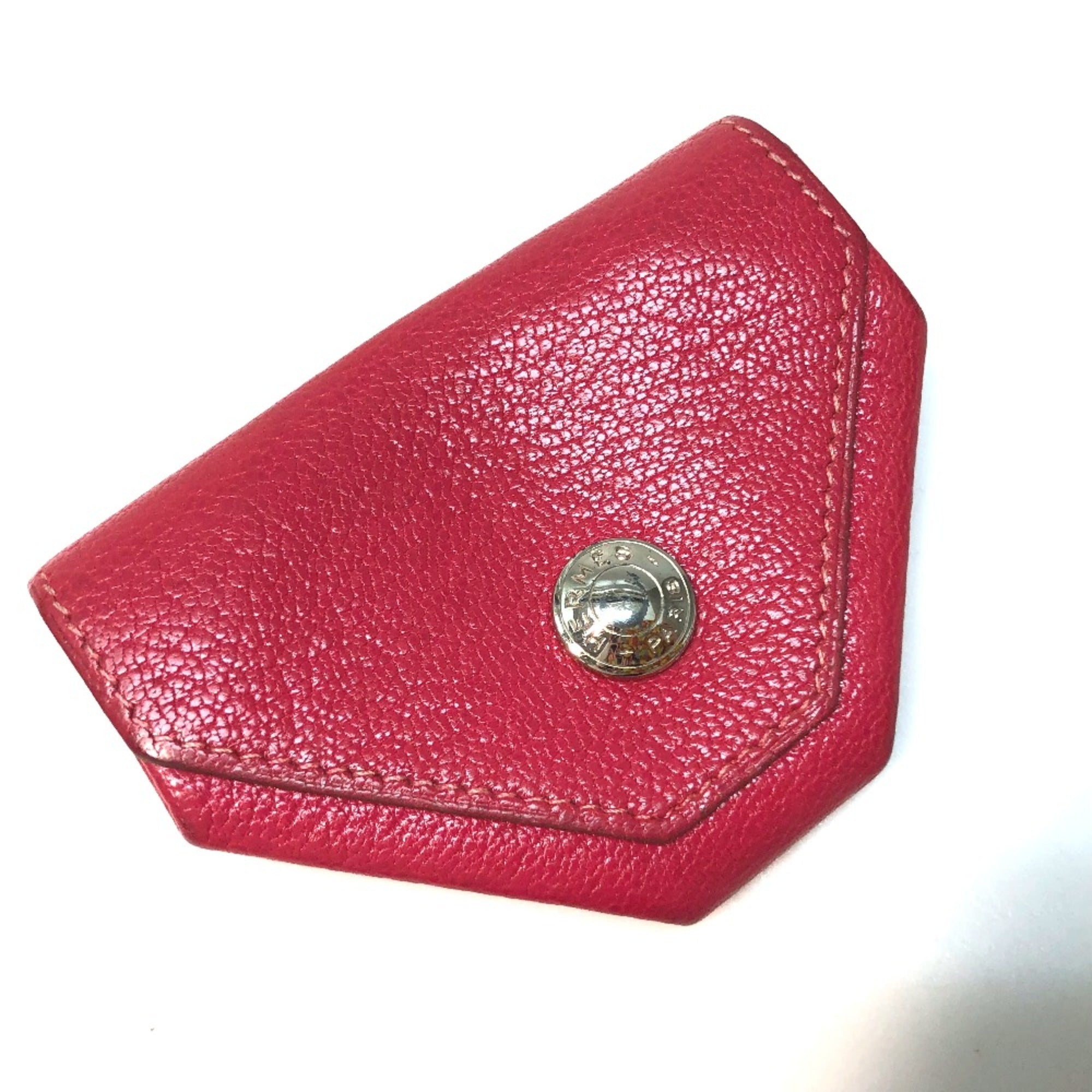Hermes Pink Leather Coin Purse/Coin Case (Pre-Owned)