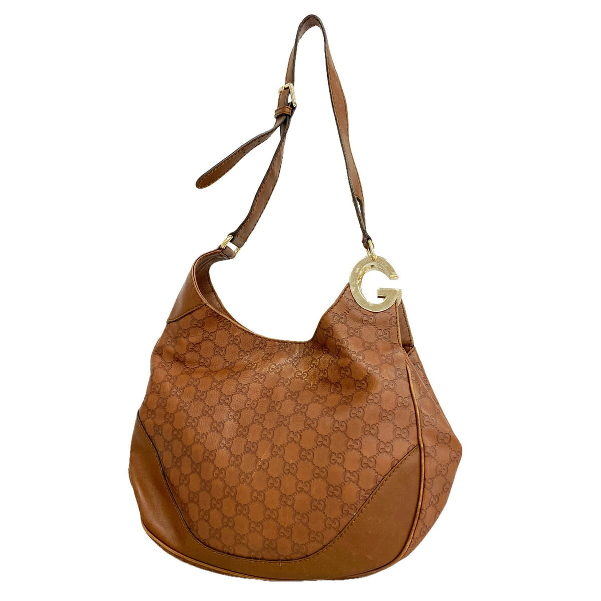 Gucci Brown Leather Shoulder Bag (Pre-Owned)