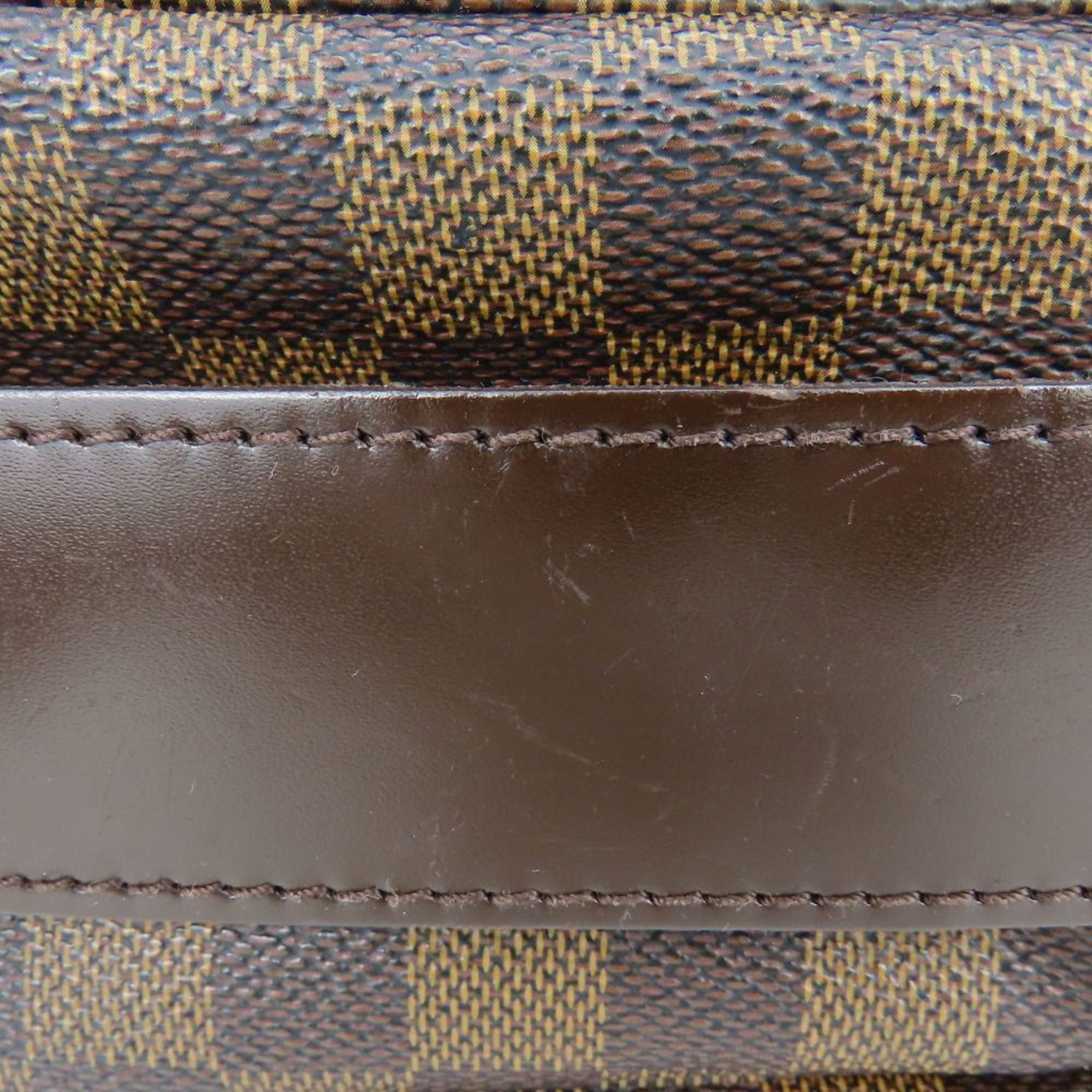 Louis Vuitton Brown Damier Canvas Ebene Damier Canvas Leather Shoulder Bag (Pre-Owned)