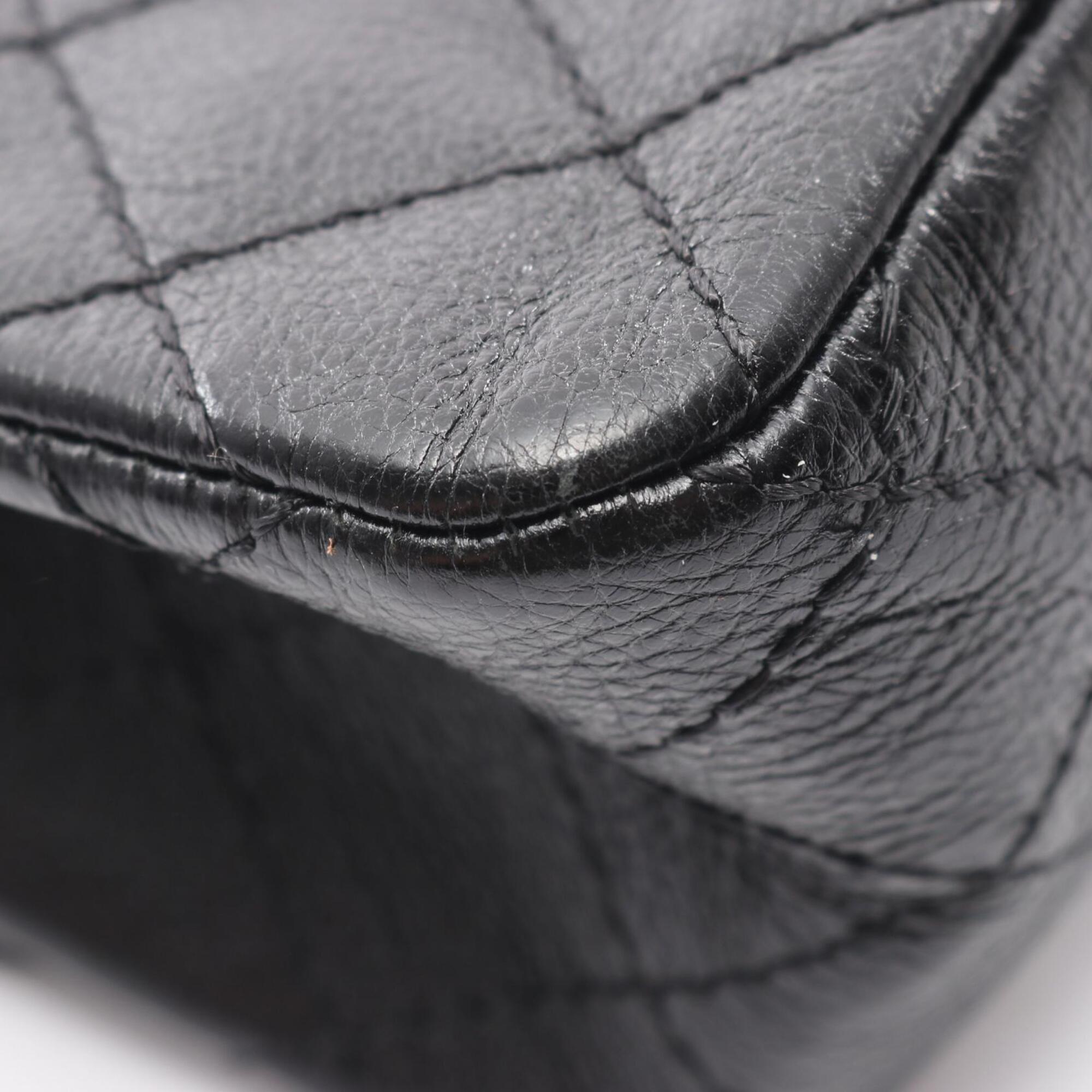 Chanel Black Leather Handbag Shoulder Bag (Pre-Owned)
