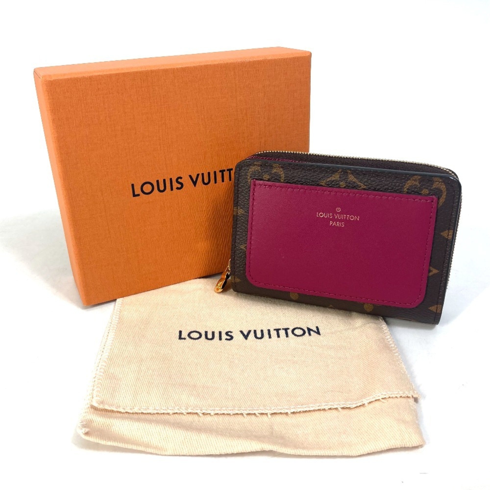 Louis Vuitton Monogram Brown Fuchsia Monogram Wallet (Bi-Fold) (Pre-Owned)