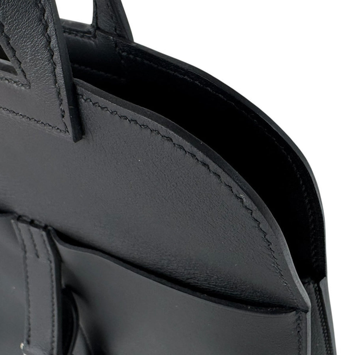 Hermes Black Swift Leather Handbag Shoulder Bag (Pre-Owned)