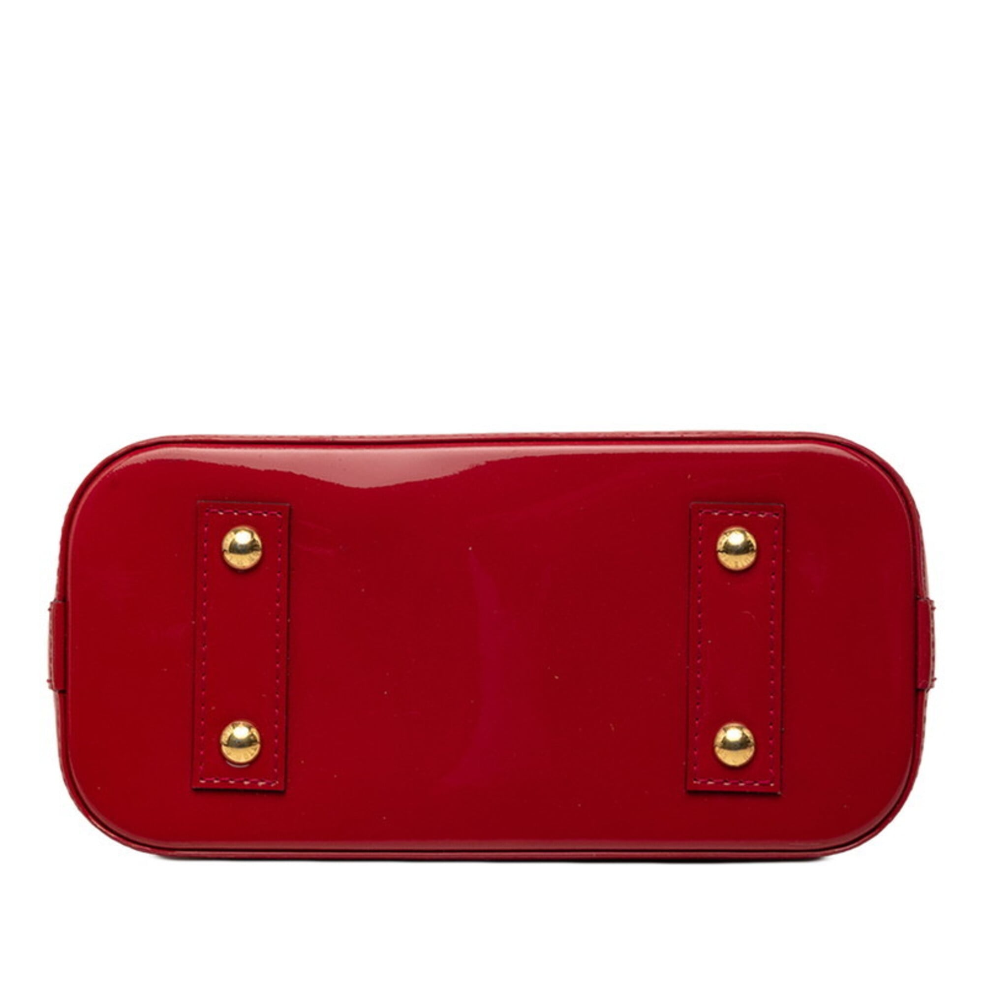 Louis Vuitton Monogram Vernis Indian Rose Red Color Patent Leather Handbag Shoulder Bag (Pre-Owned)