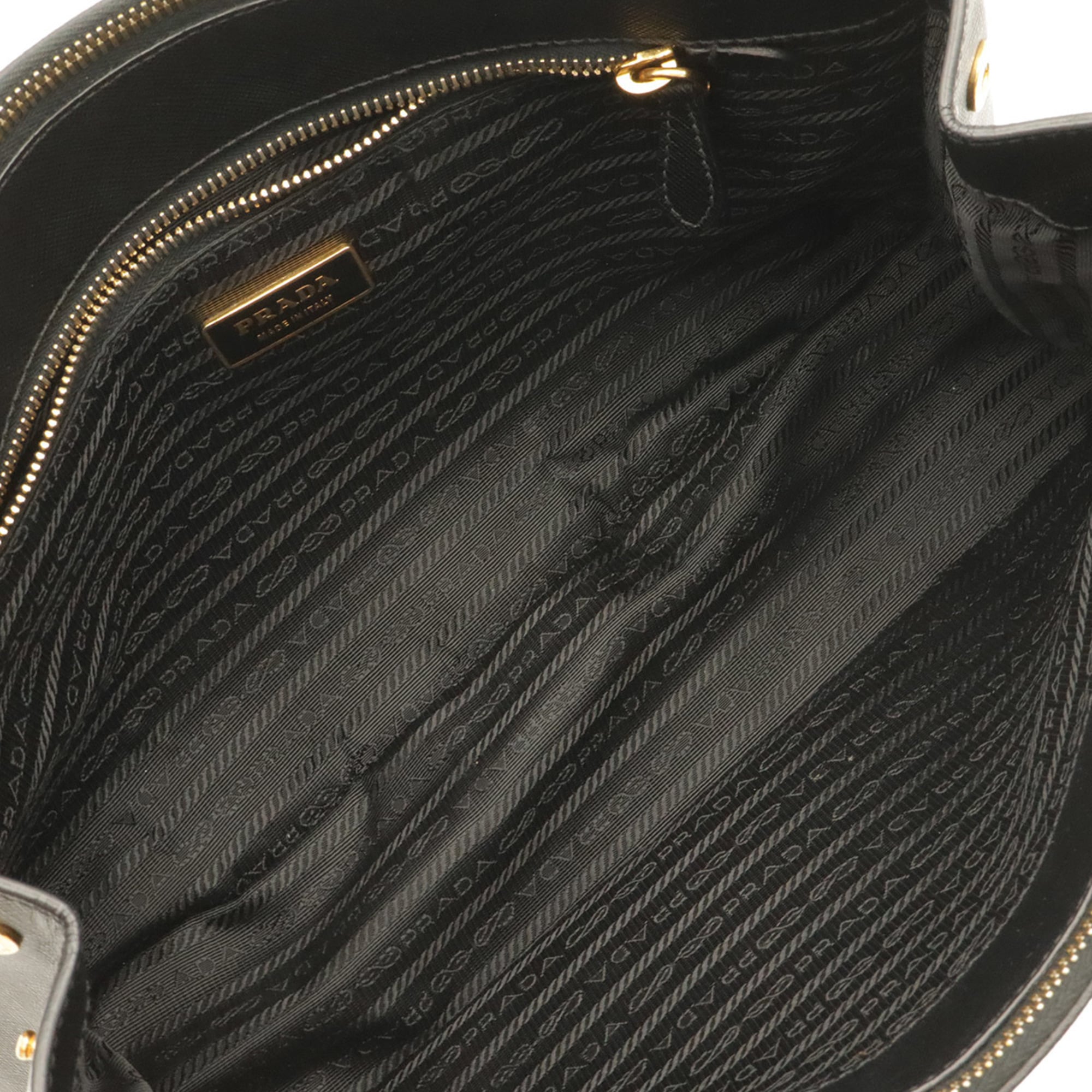Prada Black Nero Saffiano Handbag Shoulder Bag Tote Bag (Pre-Owned)