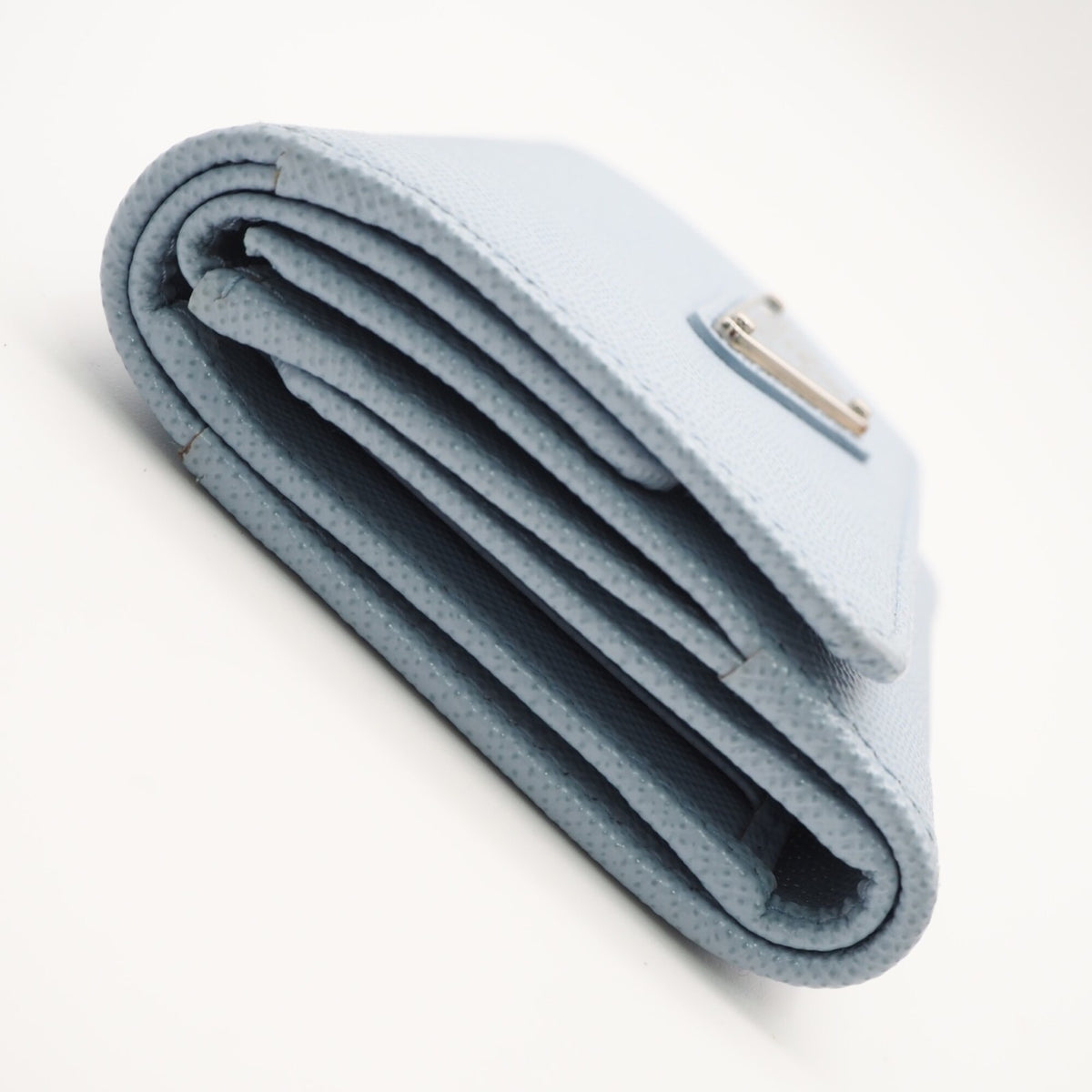 Prada Saffiano Blue Saffiano Wallet (Tri-Fold) (Pre-Owned)