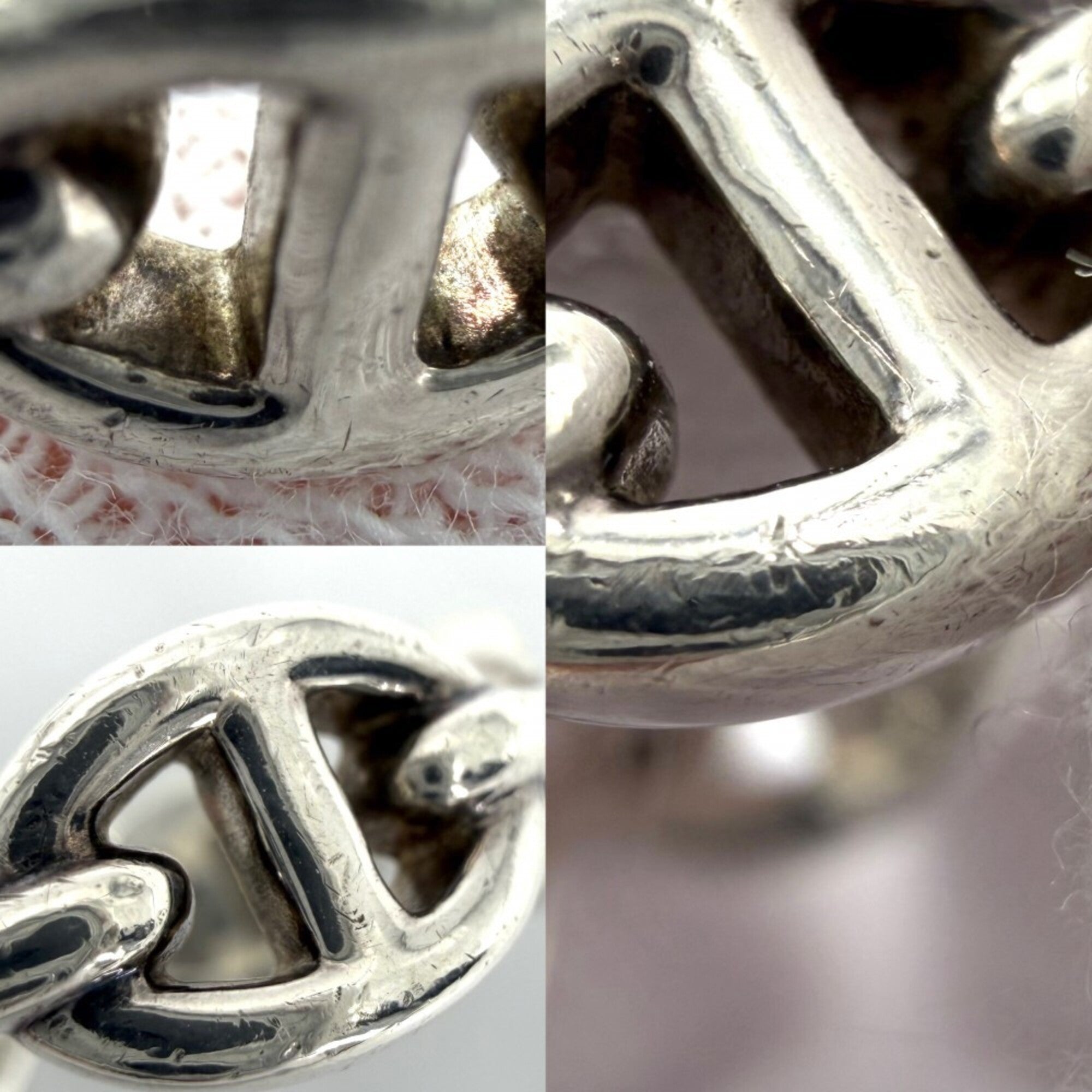Hermes Silver 925 Band Ring (Pre-Owned)