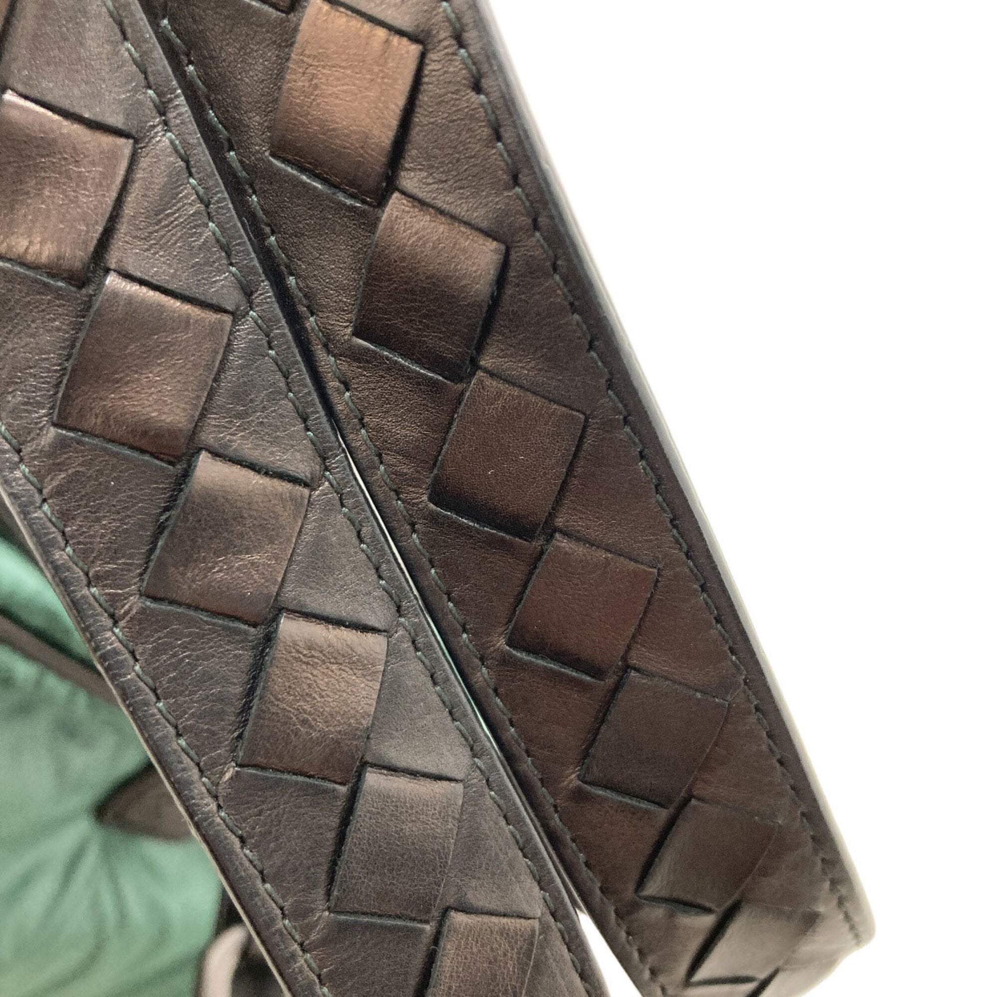 Bottega Veneta Black Green Nylon Handbag (Pre-Owned)