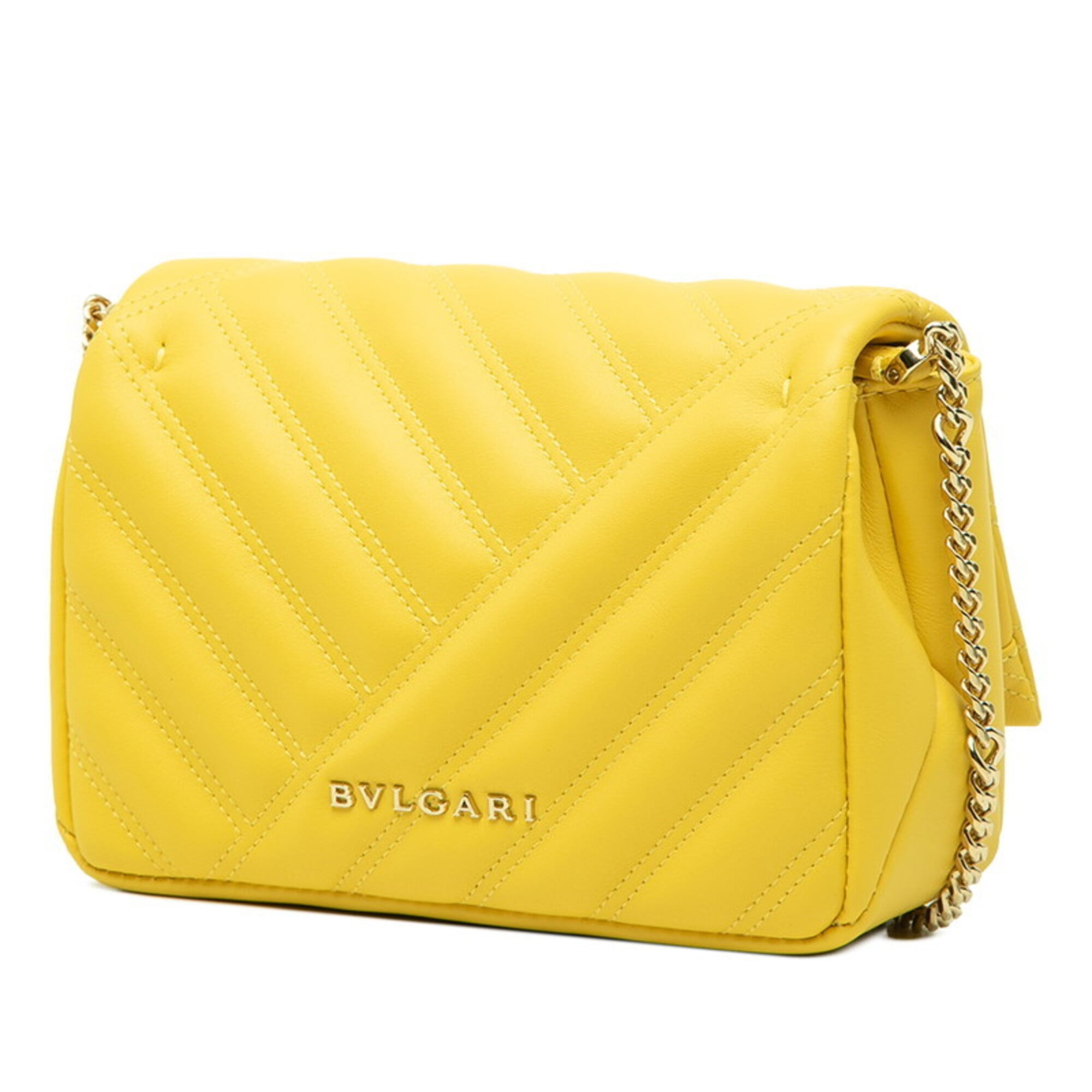 Bvlgari Yellow Leather Shoulder Bag (Pre-Owned)