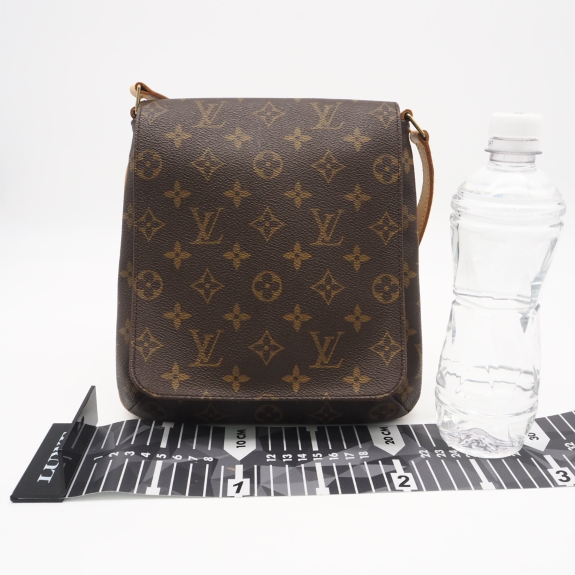 Louis Vuitton Monogram Beige Brown Coated Canvas Leather Shoulder Bag (Pre-Owned)
