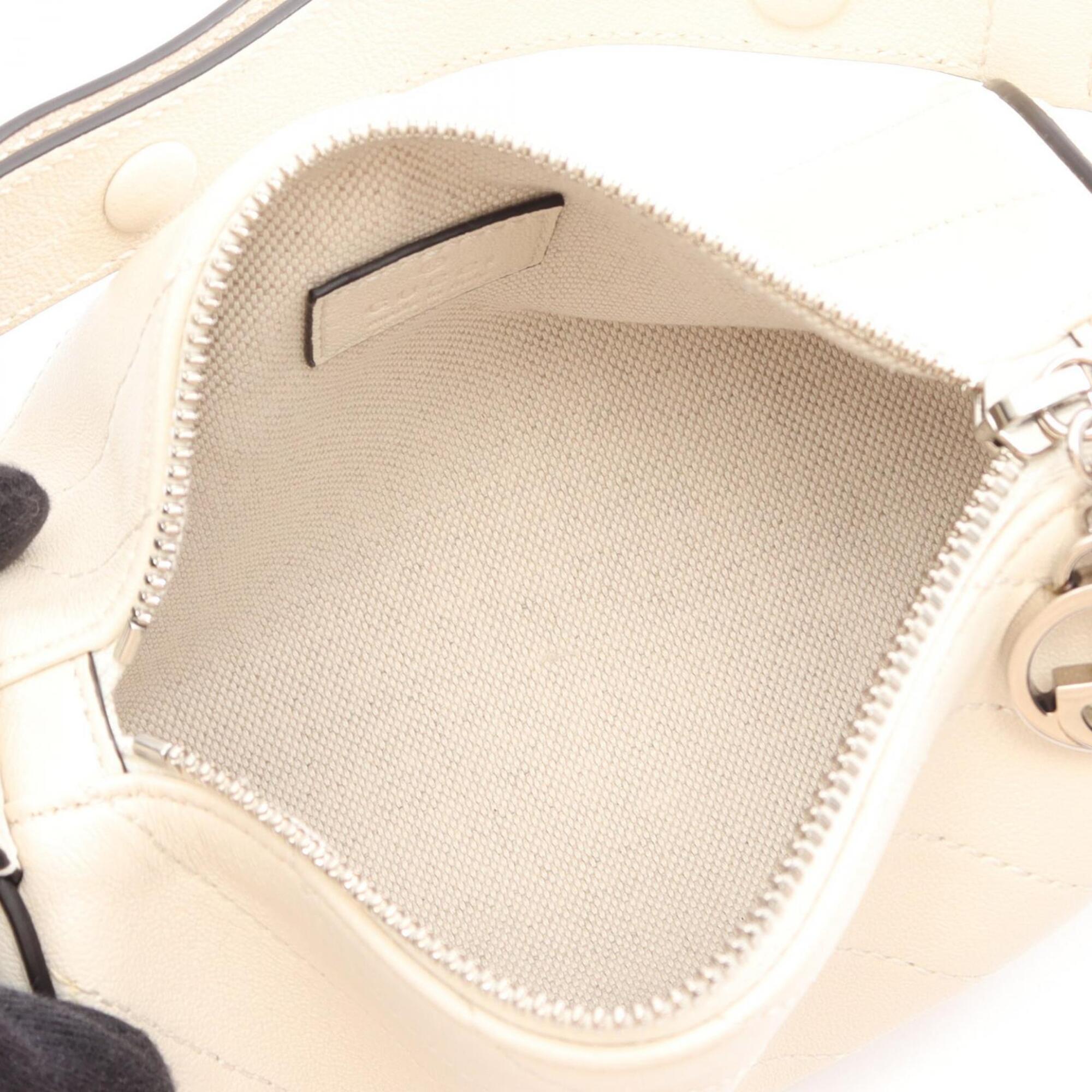 Gucci Ivory Leather Handbag Shoulder Bag (Pre-Owned)