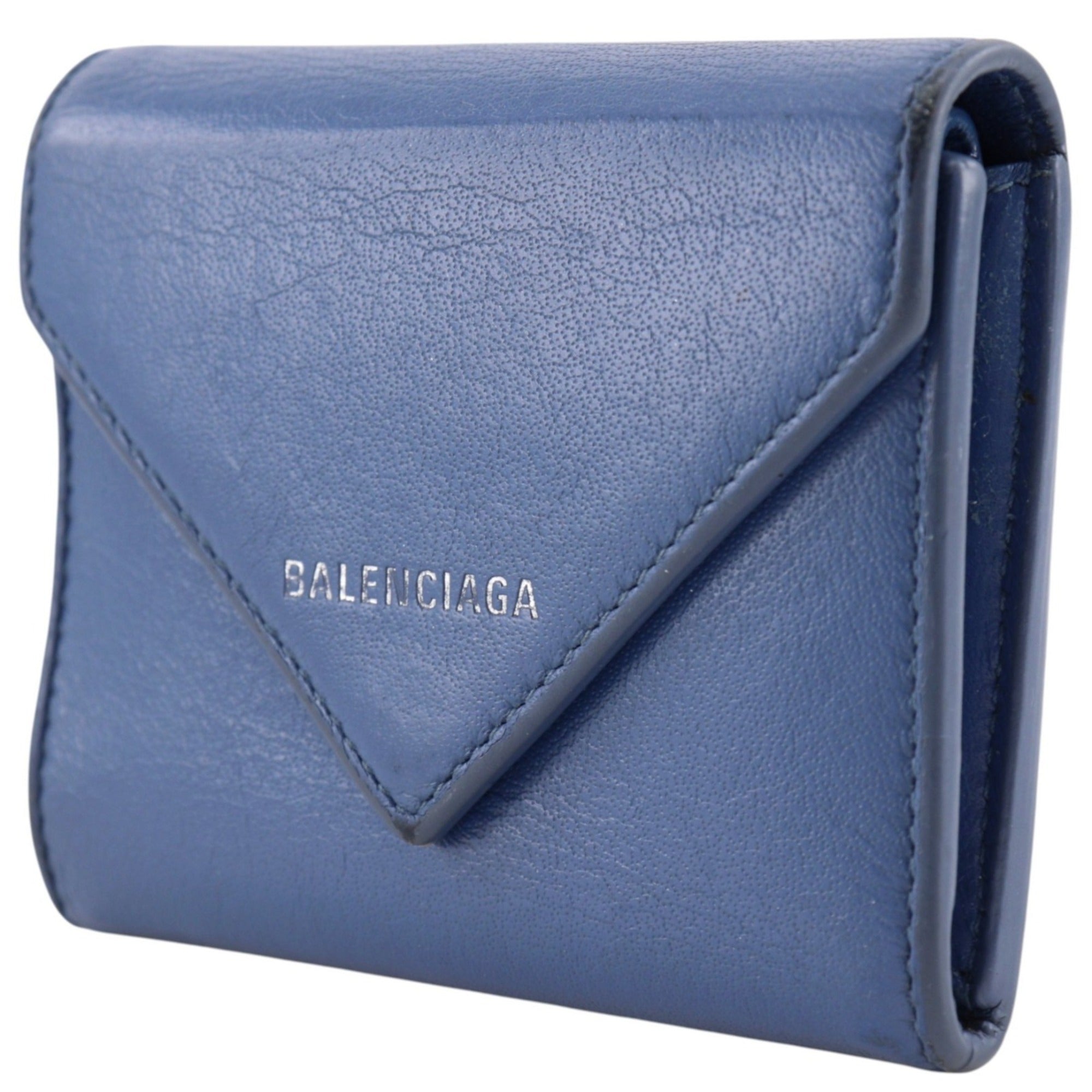 Balenciaga Blue Leather Wallet (Bi-Fold) (Pre-Owned)