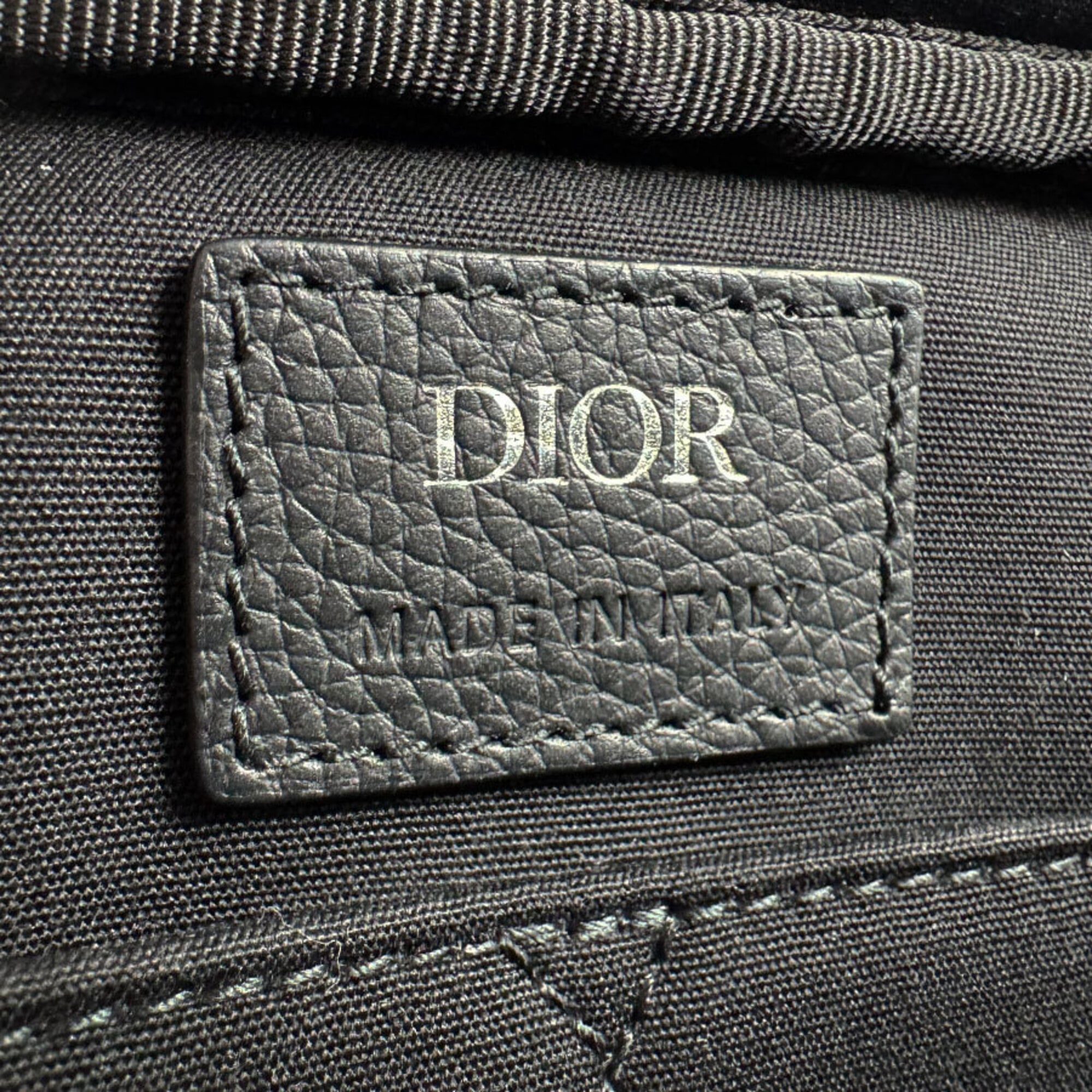 Christian Dior Black Canvas Clutch Bag Handbag (Pre-Owned)