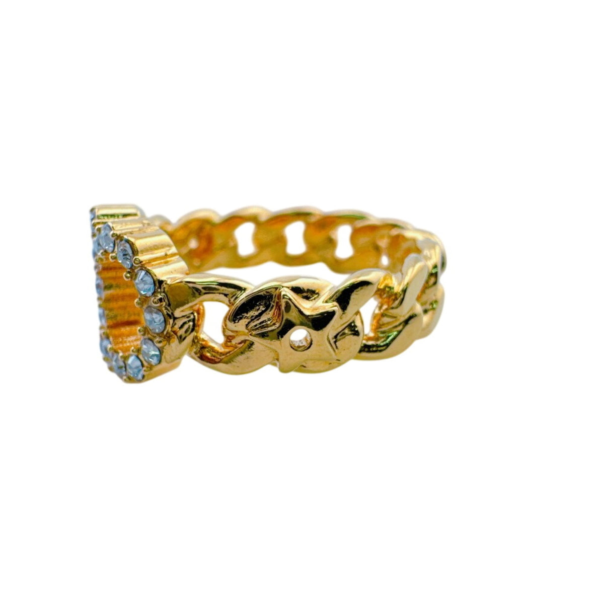 Christian Dior Gold Rhinestone (Pre-Owned)