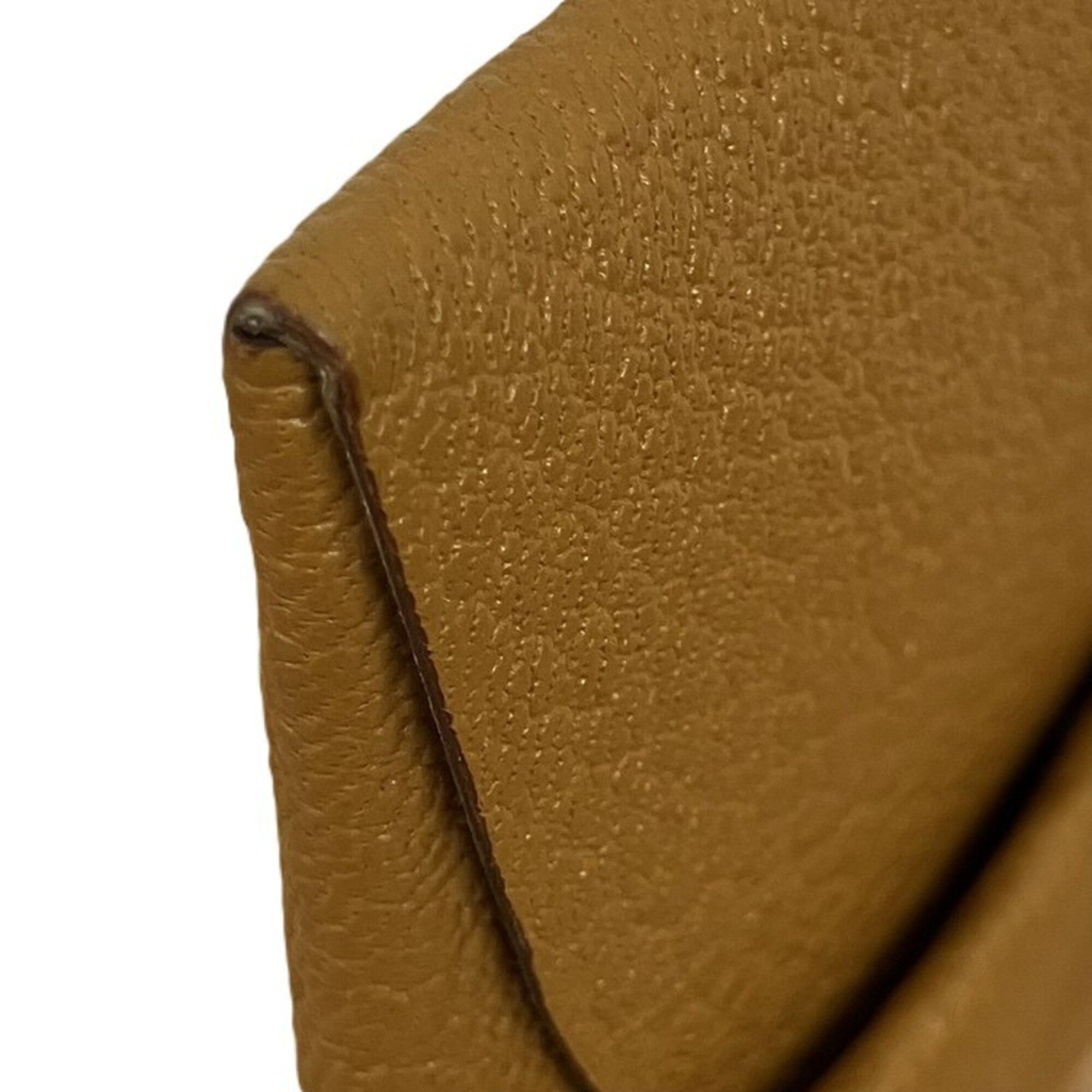 Hermes Brown Leather Coin Purse/Coin Case (Pre-Owned)