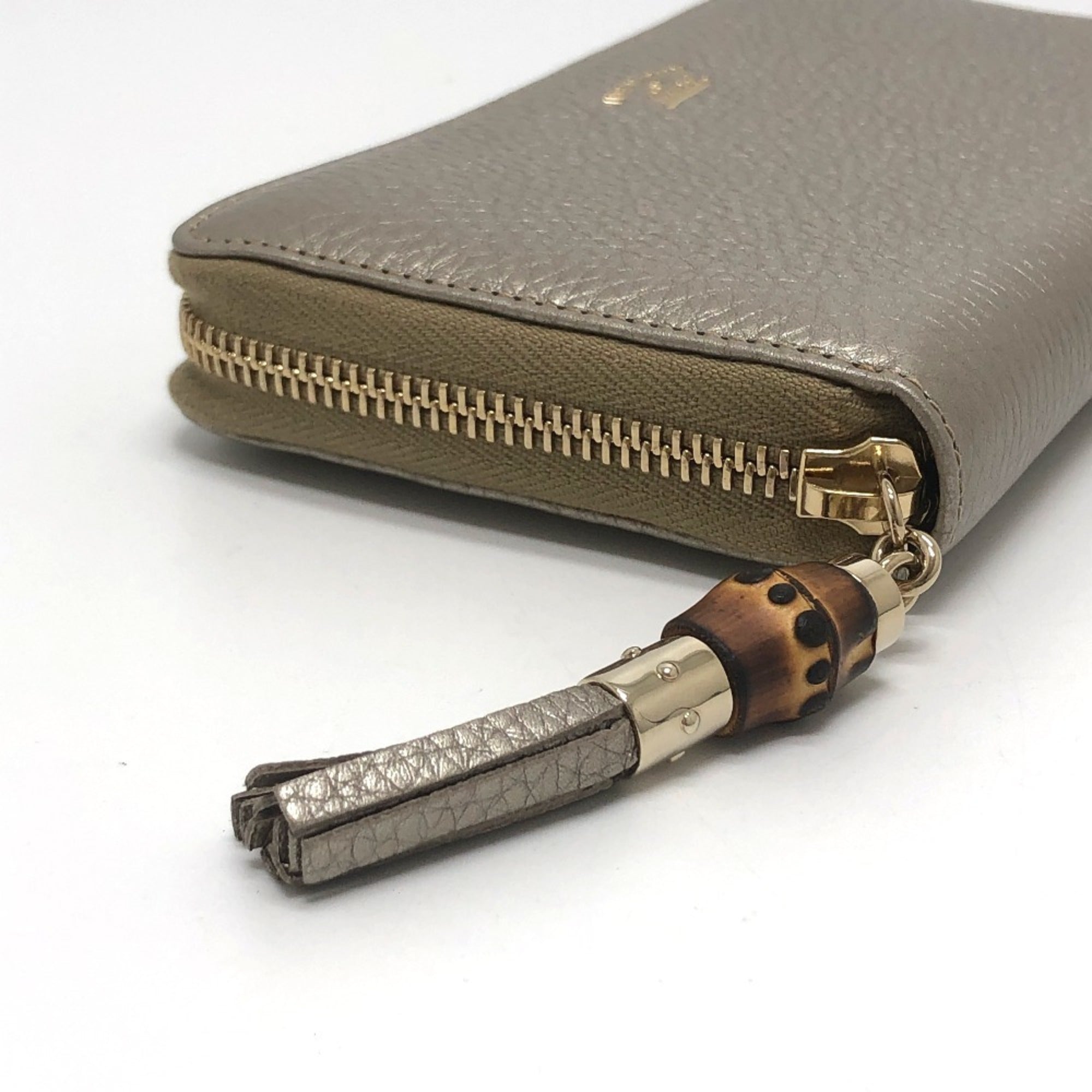 Gucci Champagne Gold Leather Long Wallet (Bi-Fold) (Pre-Owned)