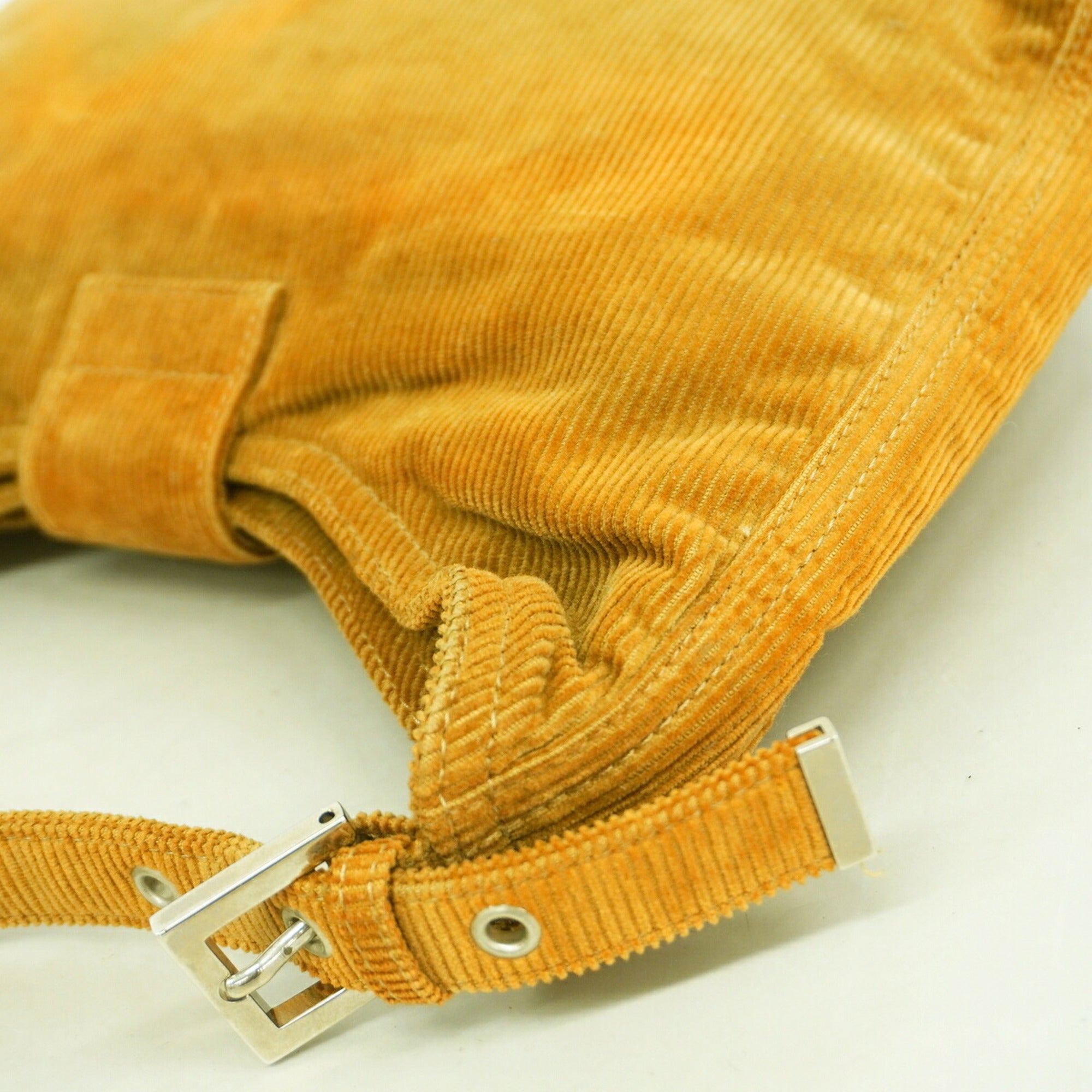 Fendi Ochre Cord Handbag (Pre-Owned)