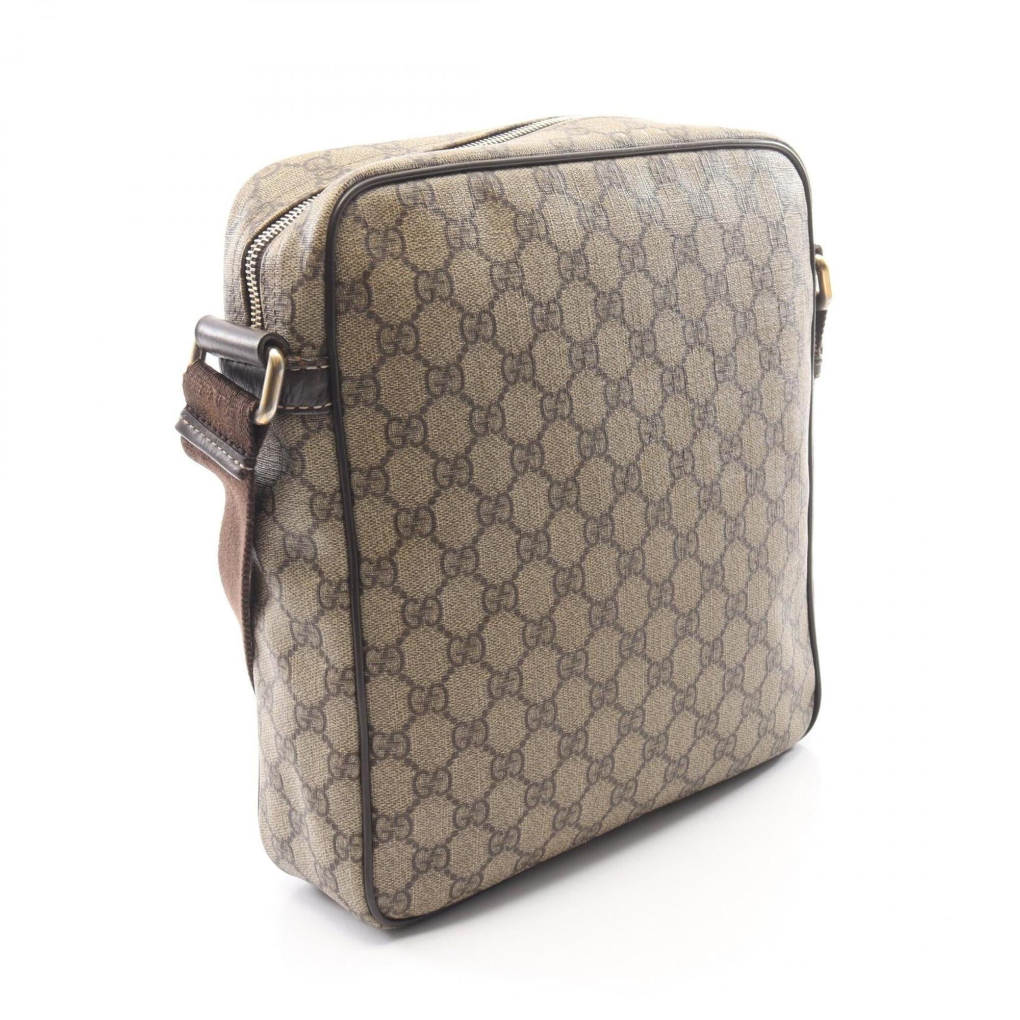 Gucci Beige Brown Pvc Leather Handbag Shoulder Bag (Pre-Owned)