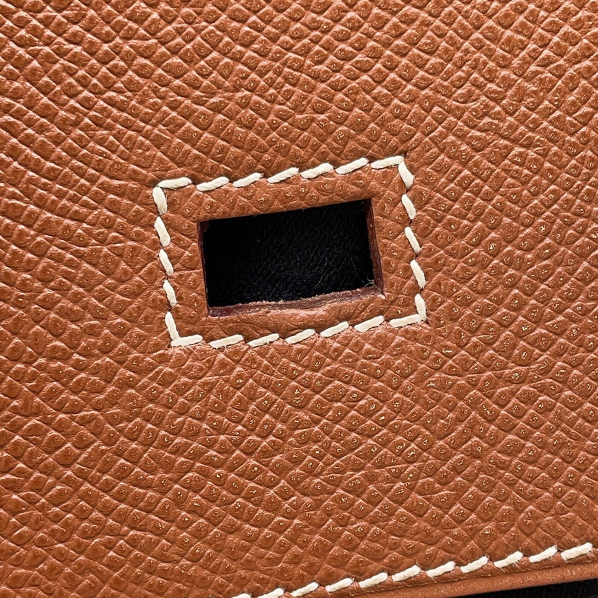 Hermes Beige Gold Gold Brown Courchevel Leather Handbag (Pre-Owned)