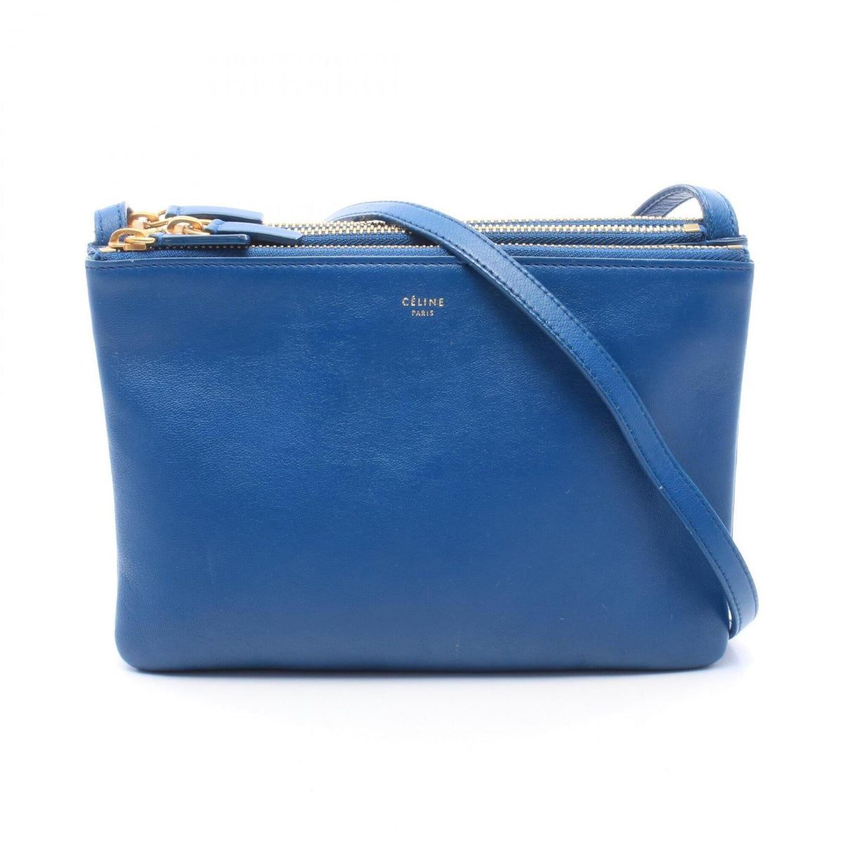 Celine Blue Leather Handbag Shoulder Bag (Pre-Owned)