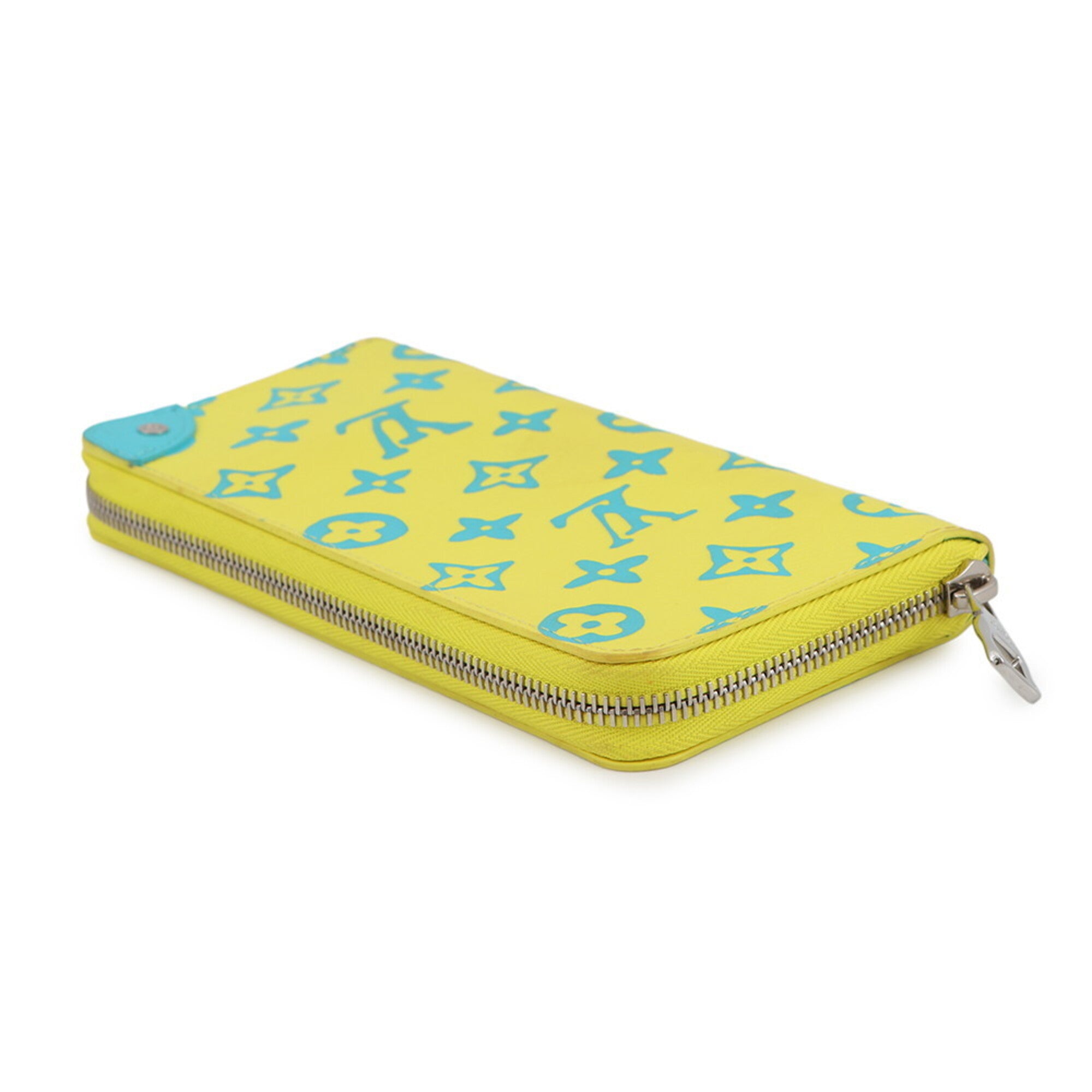 Louis Vuitton Blue Yellow Monogram Long Wallet (Bi-Fold) (Pre-Owned)