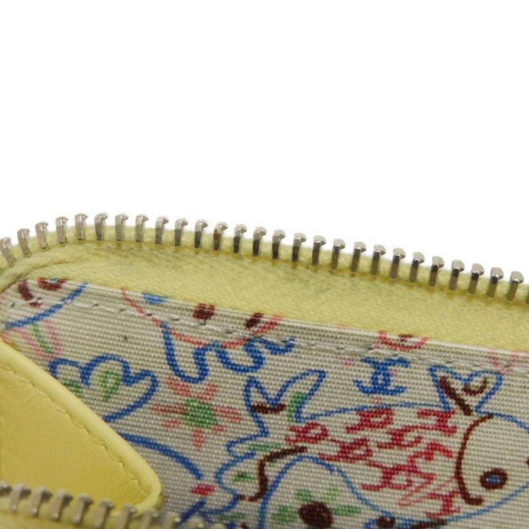 Chanel Yellow Grained Calfskin Coin Purse/Coin Case (Pre-Owned)